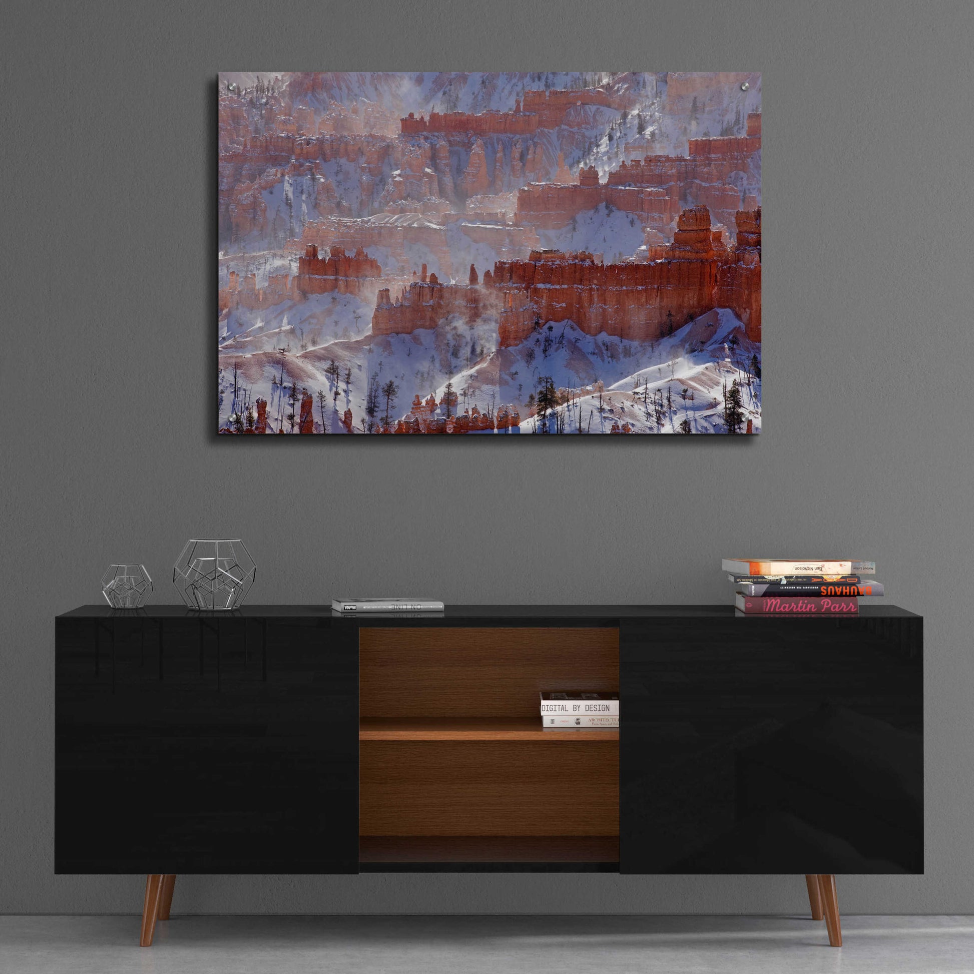 Epic Art 'Bryce Telephoto Snow' by Mike Jones, Acrylic Glass Wall Art,36x24