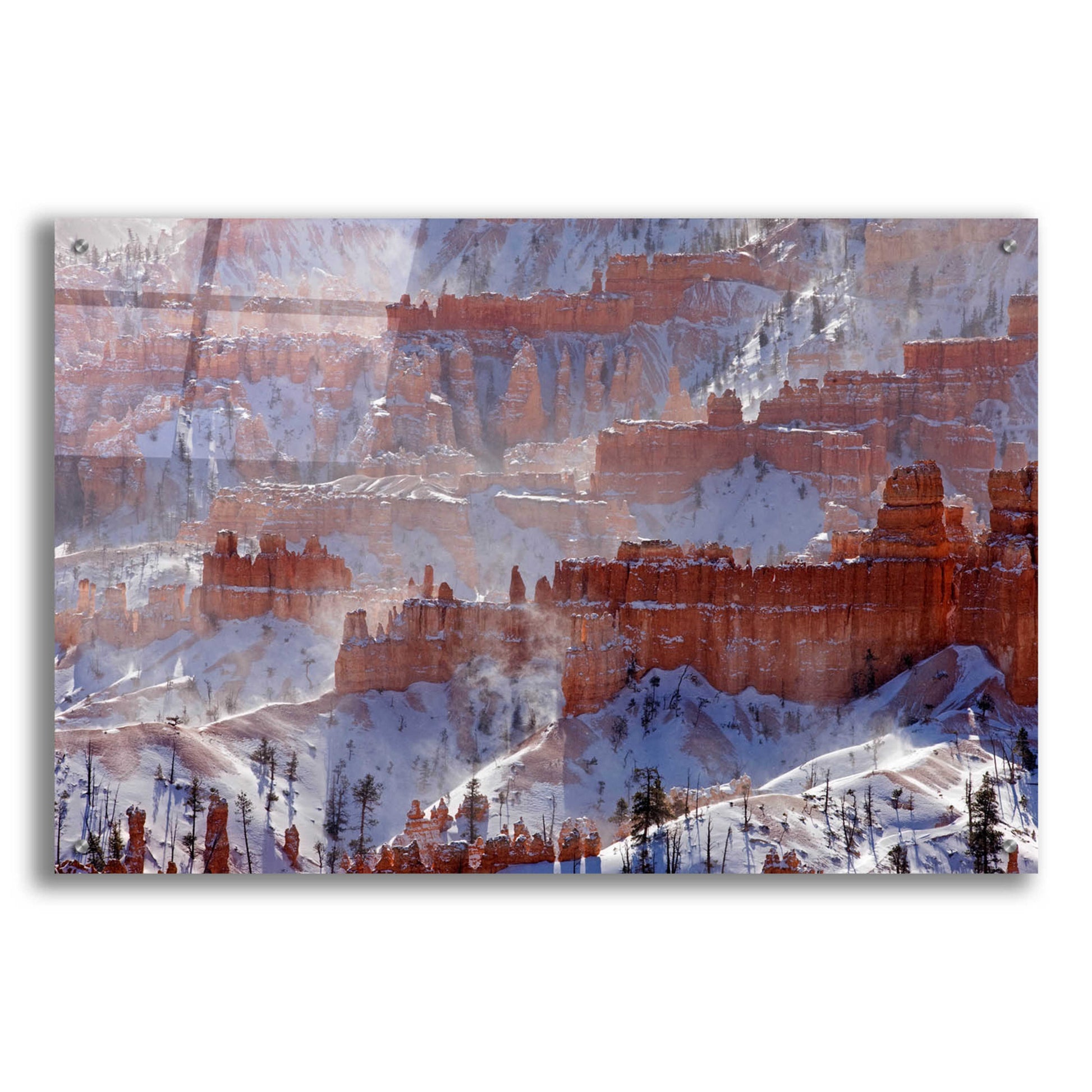 Epic Art 'Bryce Telephoto Snow' by Mike Jones, Acrylic Glass Wall Art,36x24