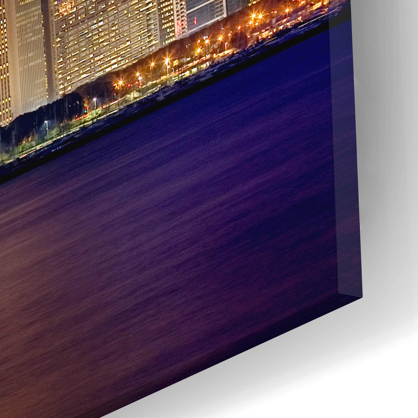 Epic Art 'Chicago Dusk full skyline' by Mike Jones, Acrylic Glass Wall Art,24x12