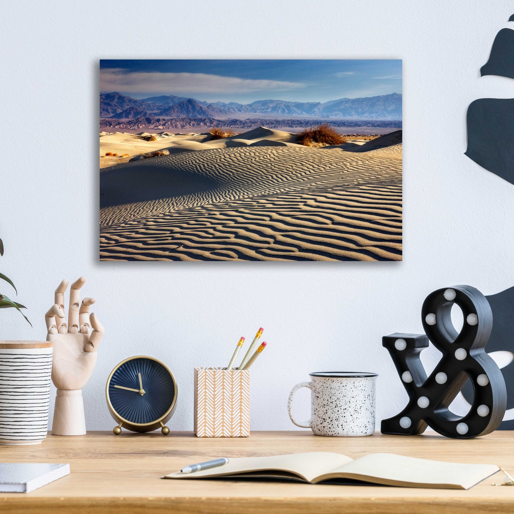 Epic Art 'Death Valley Mesquite Dunes' by Mike Jones, Acrylic Glass Wall Art,16x12