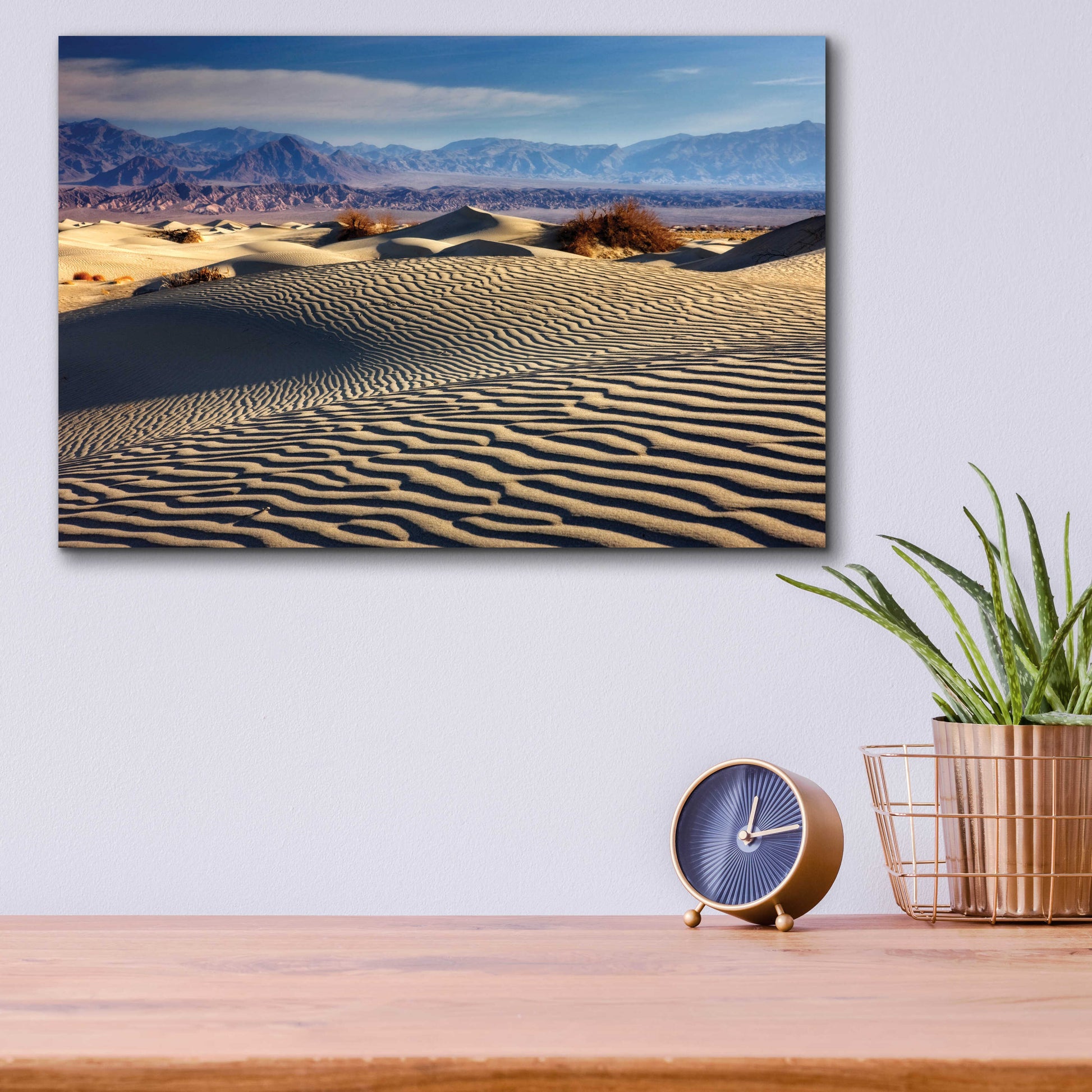 Epic Art 'Death Valley Mesquite Dunes' by Mike Jones, Acrylic Glass Wall Art,16x12