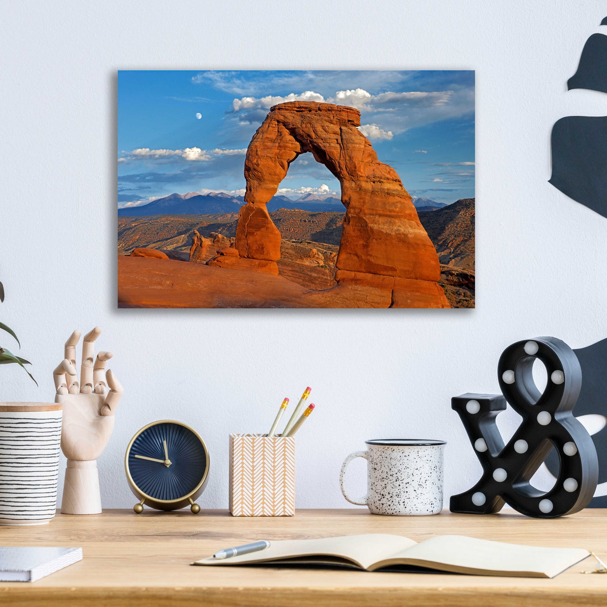 Epic Art 'Delicate Arch Sunset' by Mike Jones, Acrylic Glass Wall Art,16x12