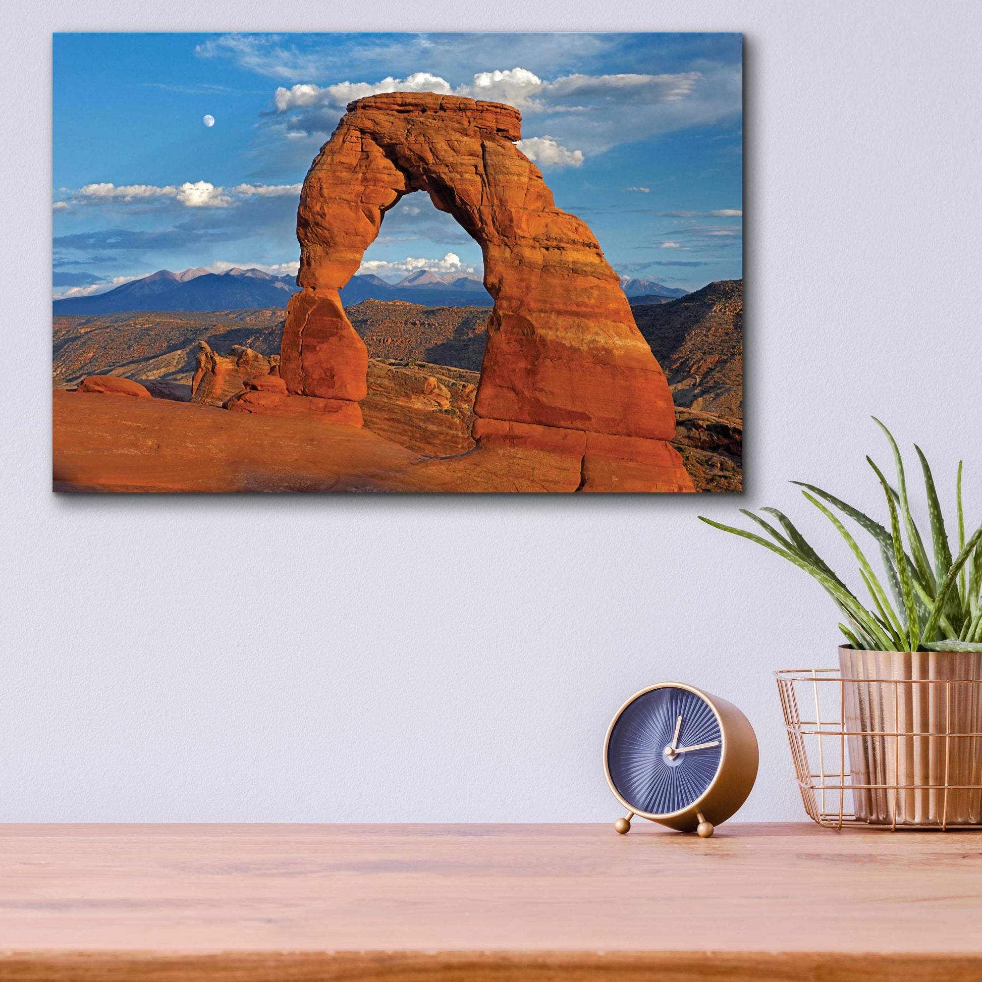 Epic Art 'Delicate Arch Sunset' by Mike Jones, Acrylic Glass Wall Art,16x12