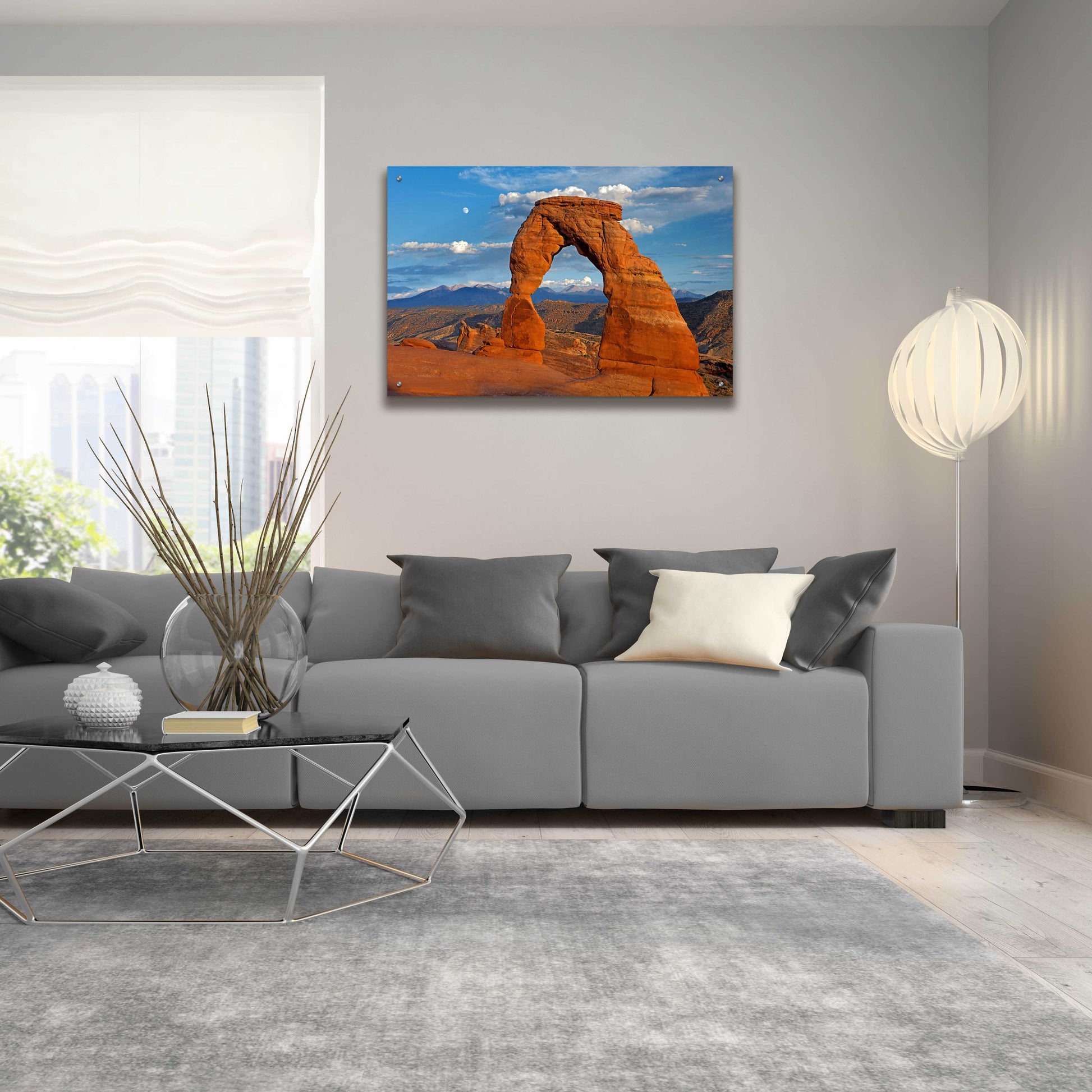 Epic Art 'Delicate Arch Sunset' by Mike Jones, Acrylic Glass Wall Art,36x24