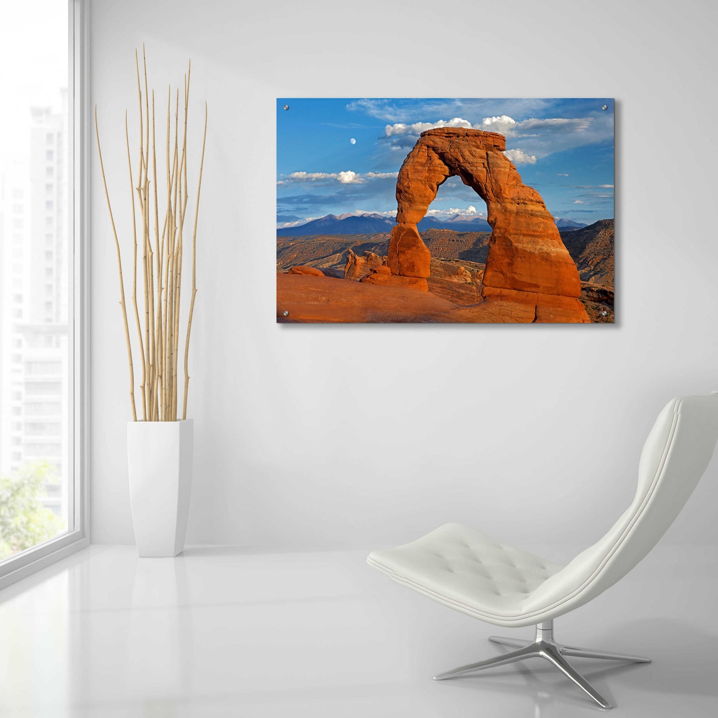 Epic Art 'Delicate Arch Sunset' by Mike Jones, Acrylic Glass Wall Art,36x24