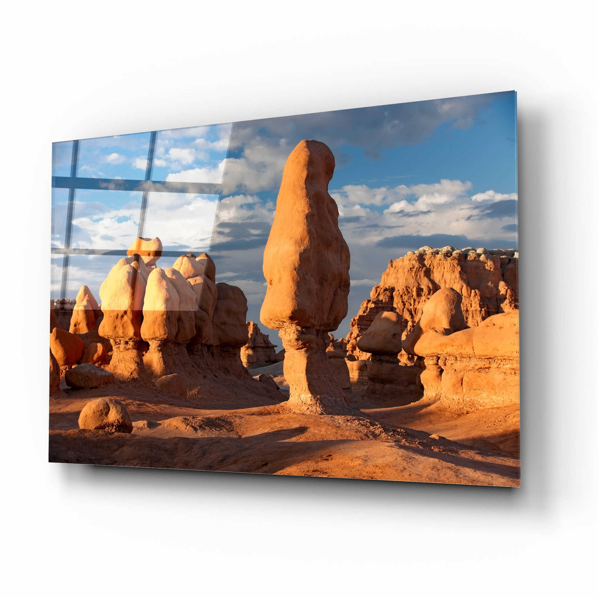 Epic Art 'Goblin Valley Tall Hoodoo' by Mike Jones, Acrylic Glass Wall Art,16x12