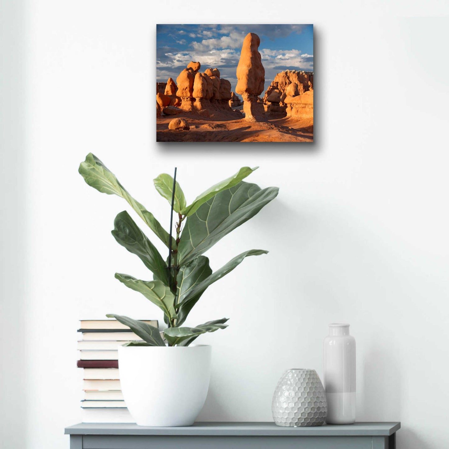 Epic Art 'Goblin Valley Tall Hoodoo' by Mike Jones, Acrylic Glass Wall Art,16x12