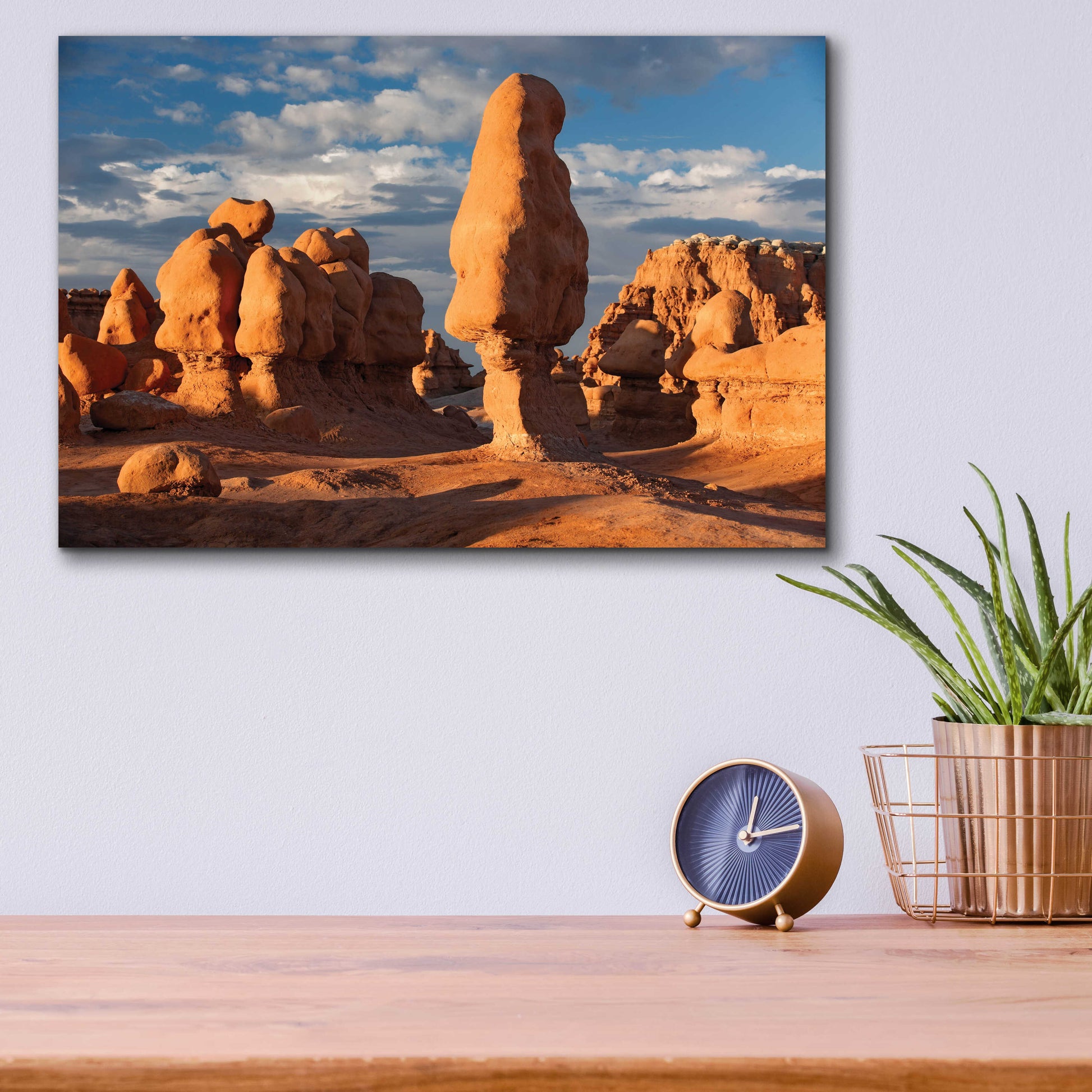 Epic Art 'Goblin Valley Tall Hoodoo' by Mike Jones, Acrylic Glass Wall Art,16x12