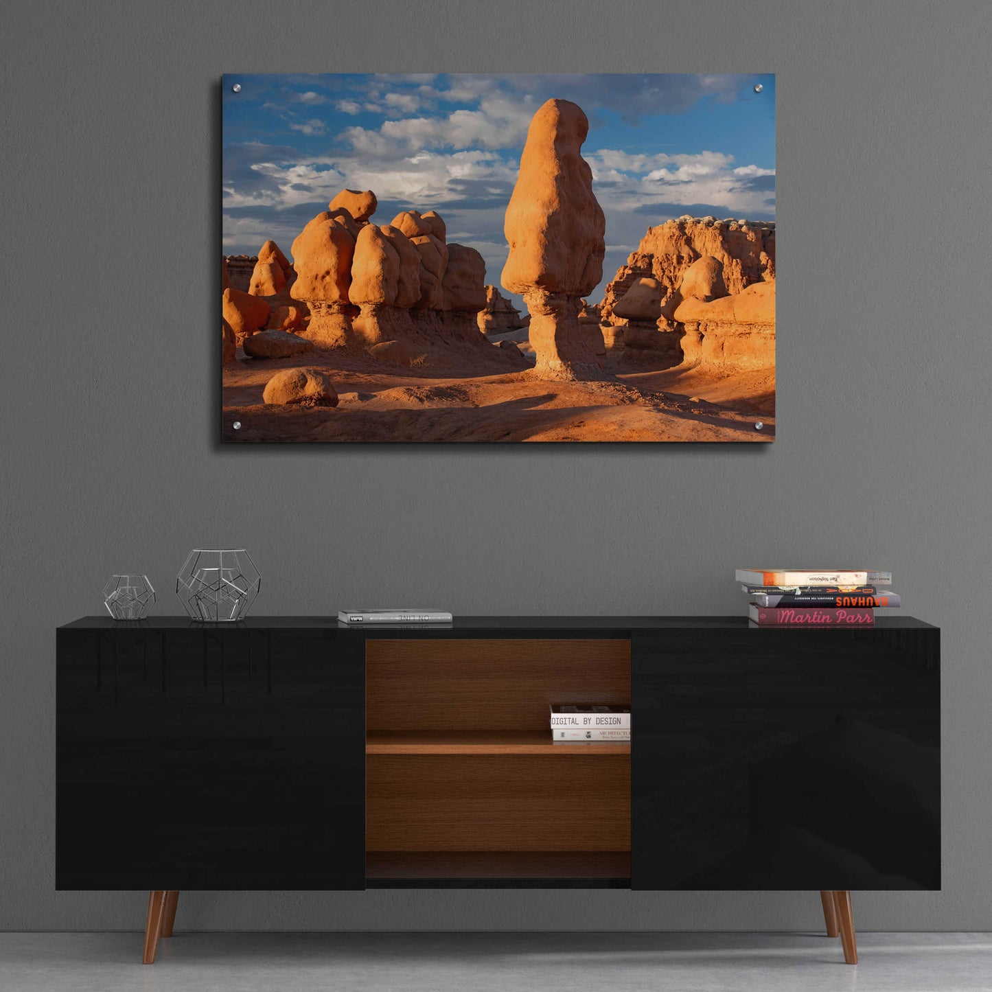 Epic Art 'Goblin Valley Tall Hoodoo' by Mike Jones, Acrylic Glass Wall Art,36x24