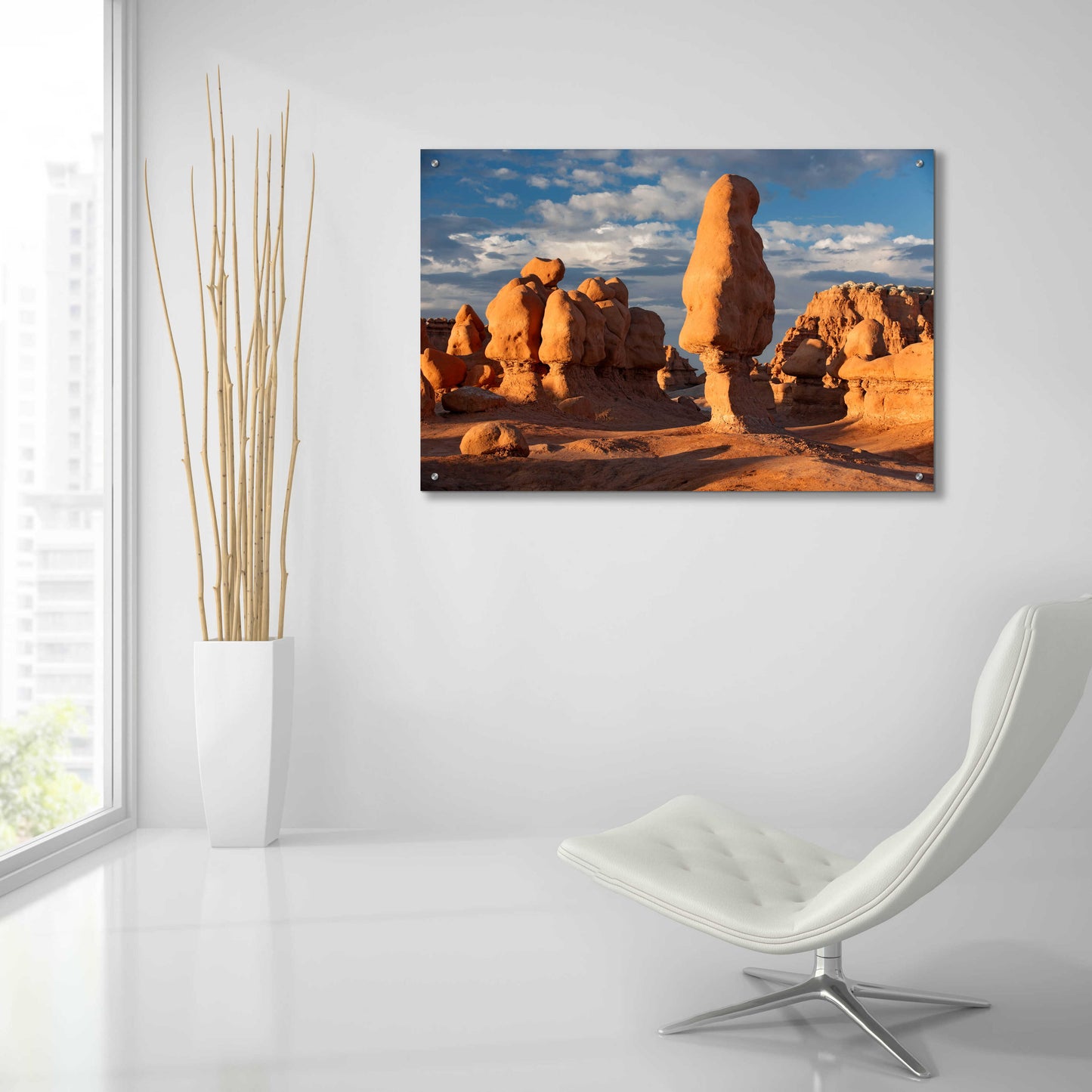 Epic Art 'Goblin Valley Tall Hoodoo' by Mike Jones, Acrylic Glass Wall Art,36x24