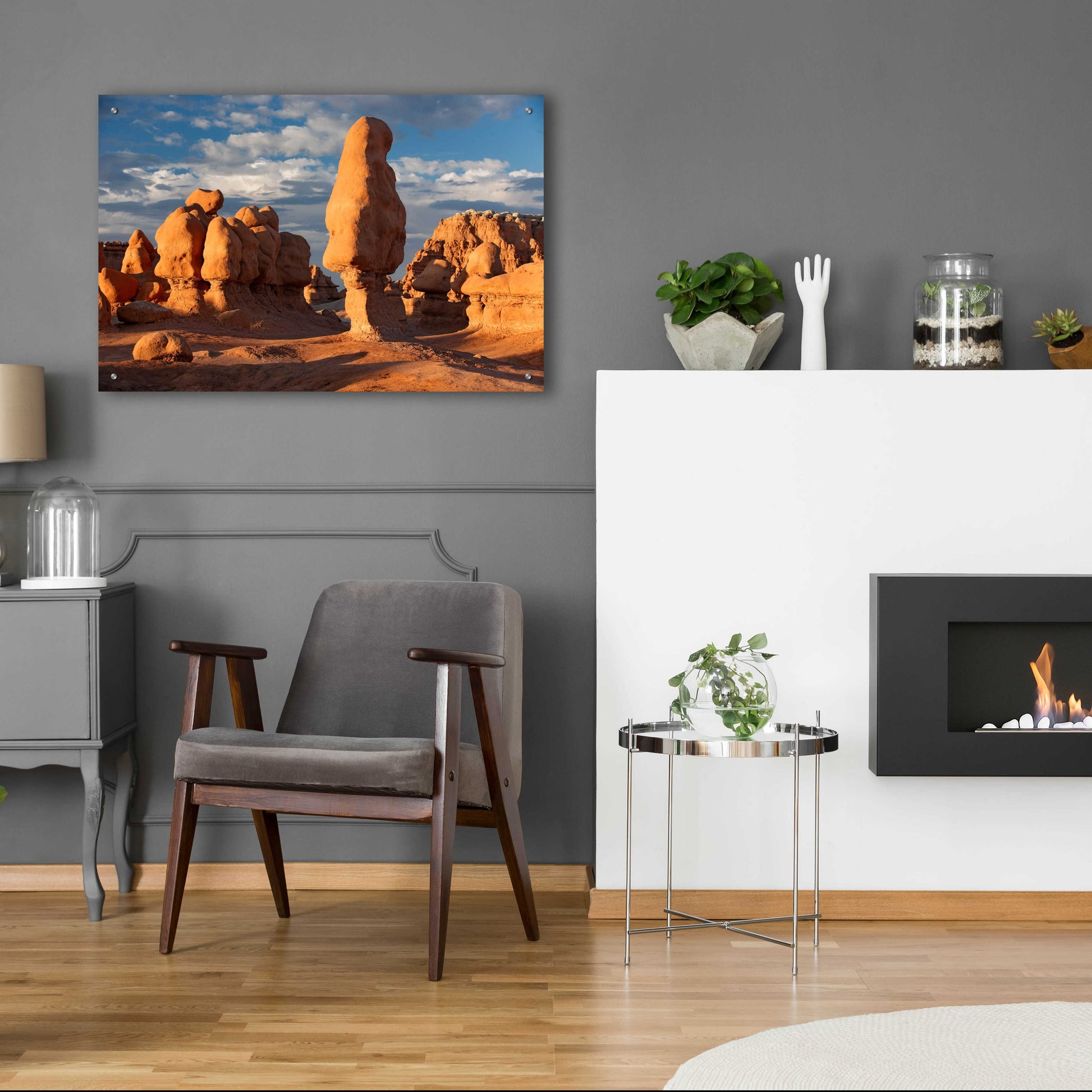 Epic Art 'Goblin Valley Tall Hoodoo' by Mike Jones, Acrylic Glass Wall Art,36x24