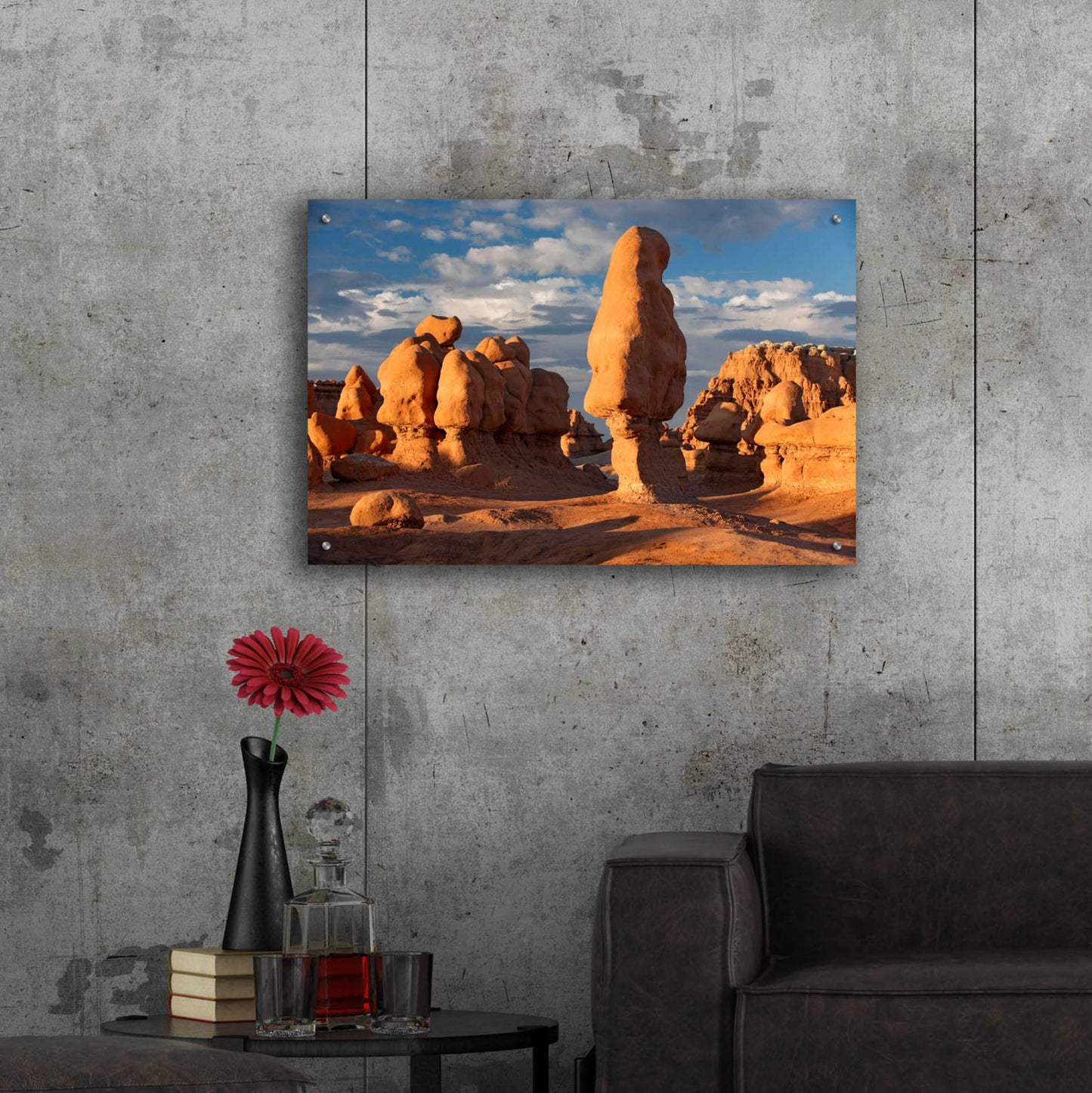 Epic Art 'Goblin Valley Tall Hoodoo' by Mike Jones, Acrylic Glass Wall Art,36x24