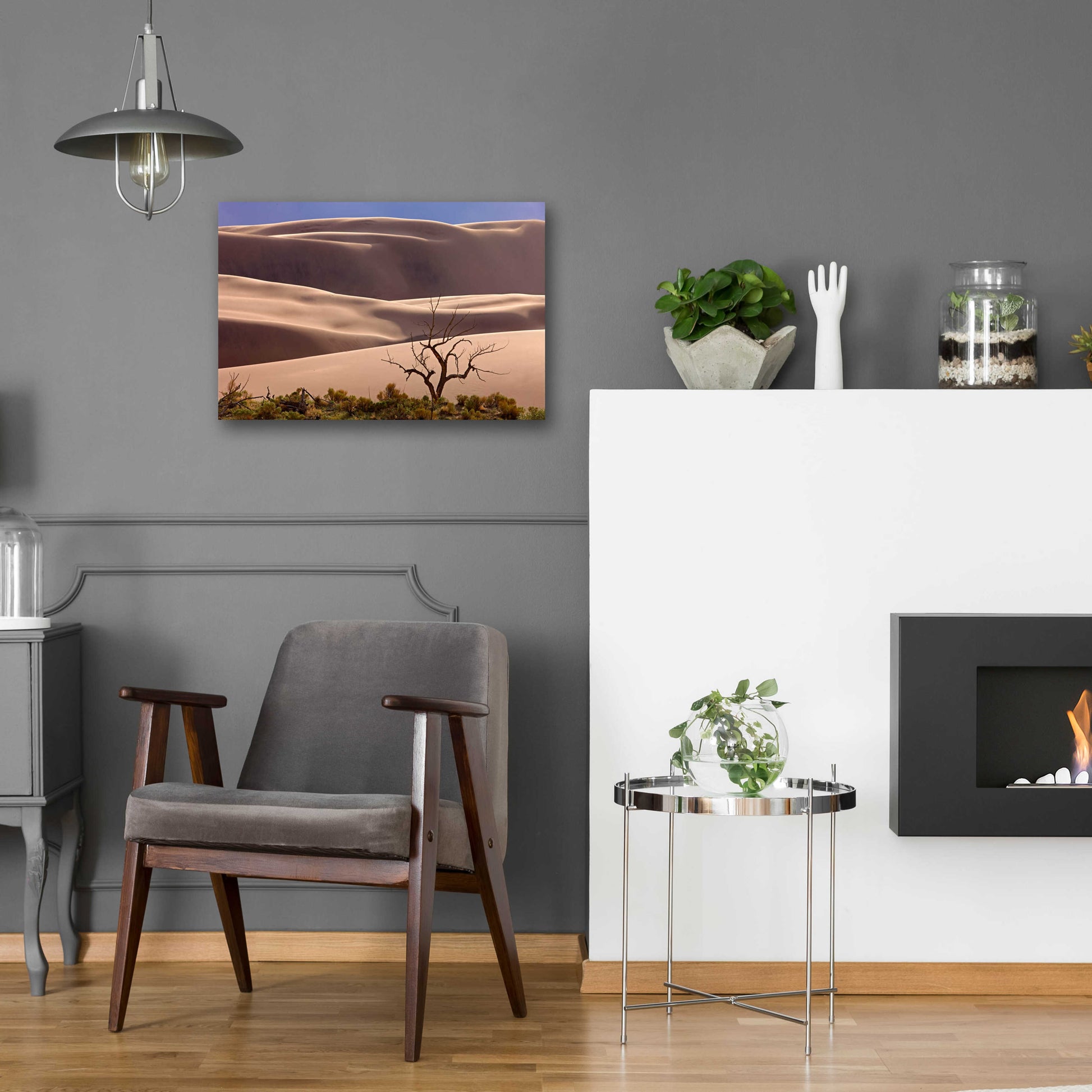 Epic Art 'Great Sand Dunes NP Tree' by Mike Jones, Acrylic Glass Wall Art,24x16