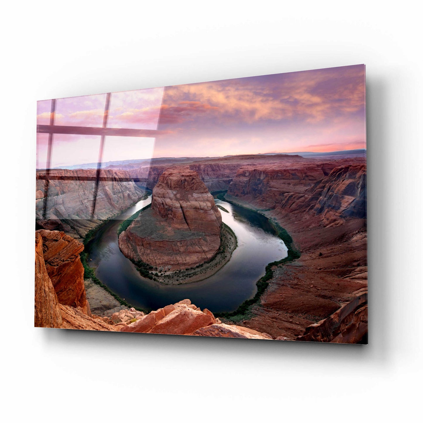 Epic Art 'Horseshoe Bend Dusk' by Mike Jones, Acrylic Glass Wall Art,16x12