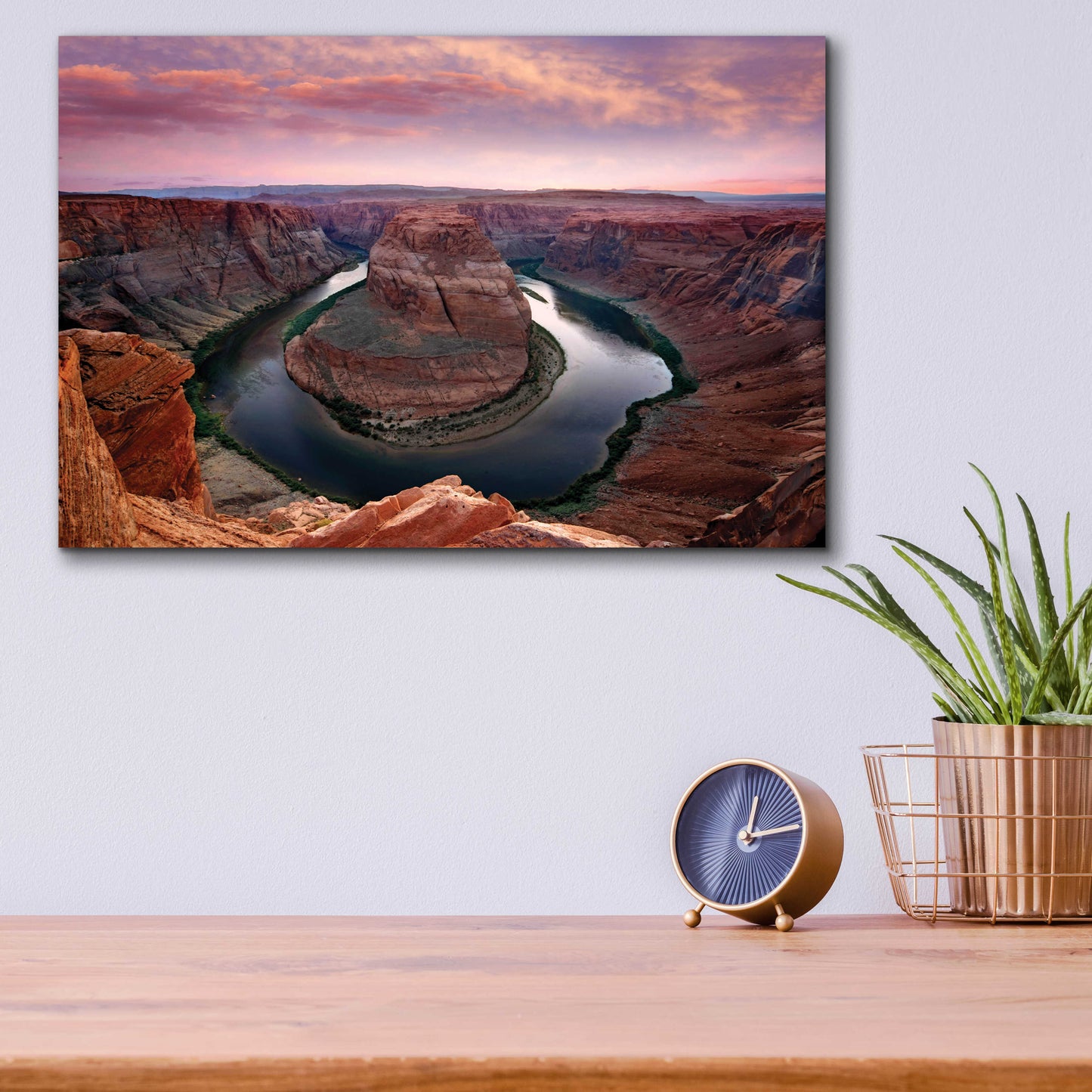 Epic Art 'Horseshoe Bend Dusk' by Mike Jones, Acrylic Glass Wall Art,16x12