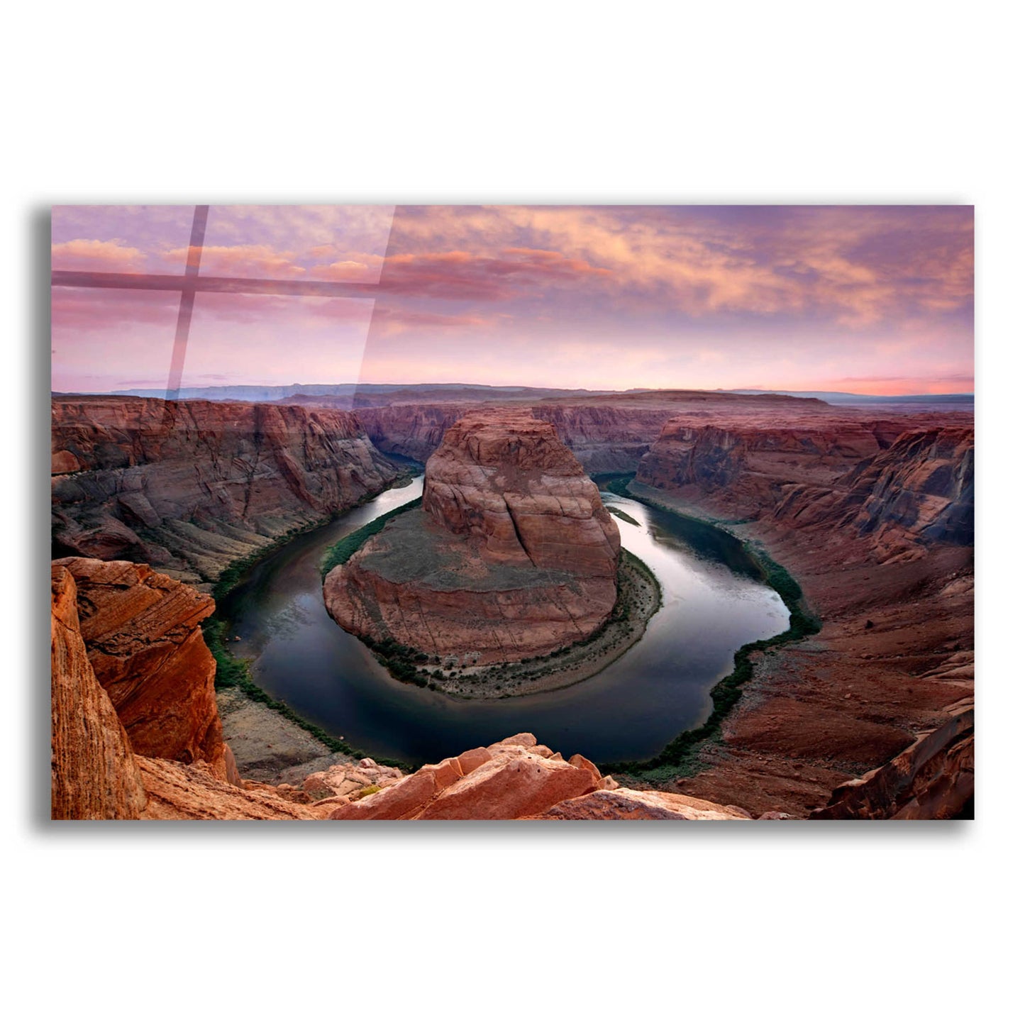 Epic Art 'Horseshoe Bend Dusk' by Mike Jones, Acrylic Glass Wall Art,16x12