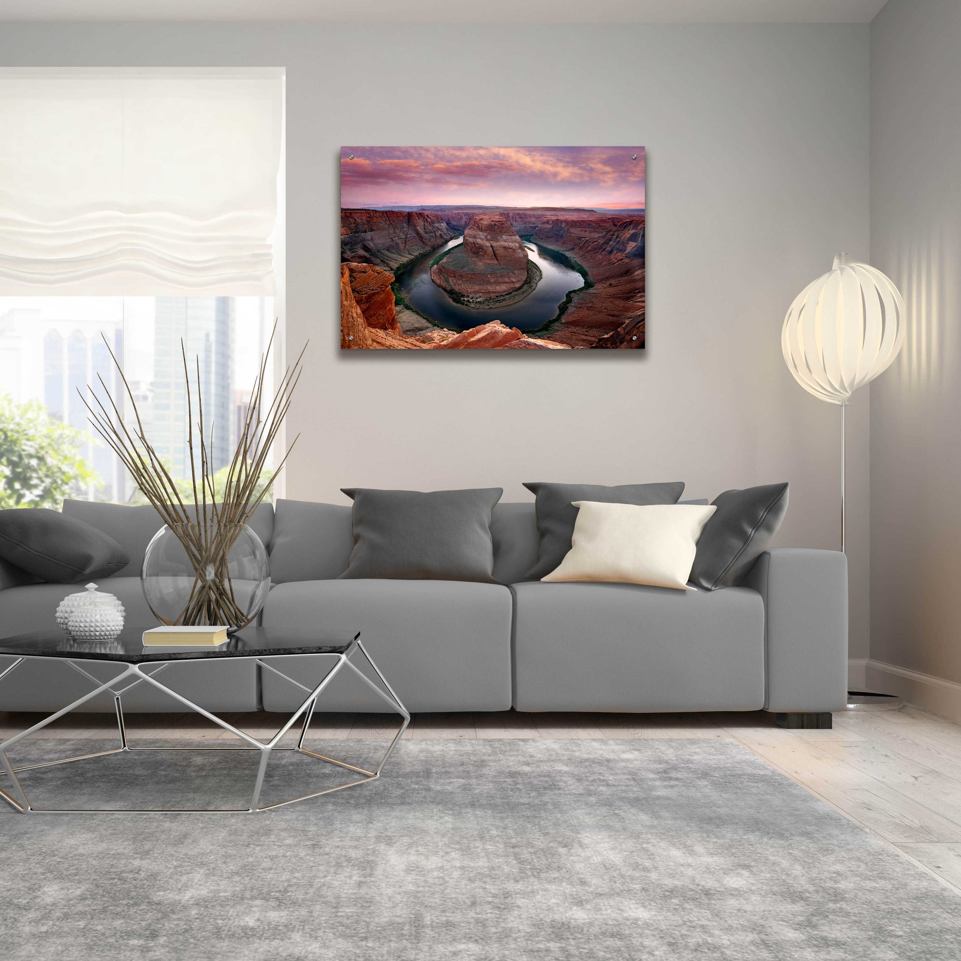 Epic Art 'Horseshoe Bend Dusk' by Mike Jones, Acrylic Glass Wall Art,36x24