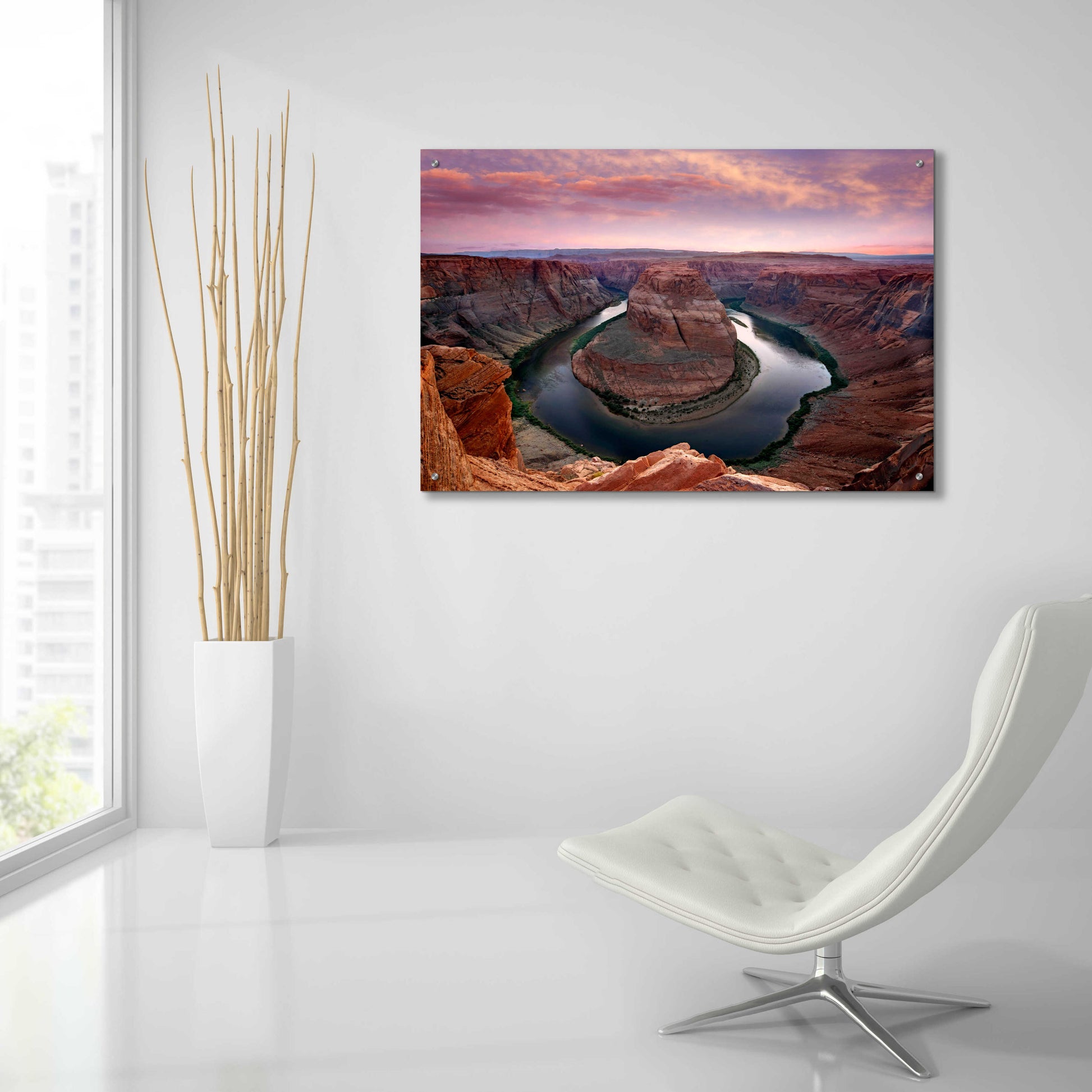 Epic Art 'Horseshoe Bend Dusk' by Mike Jones, Acrylic Glass Wall Art,36x24