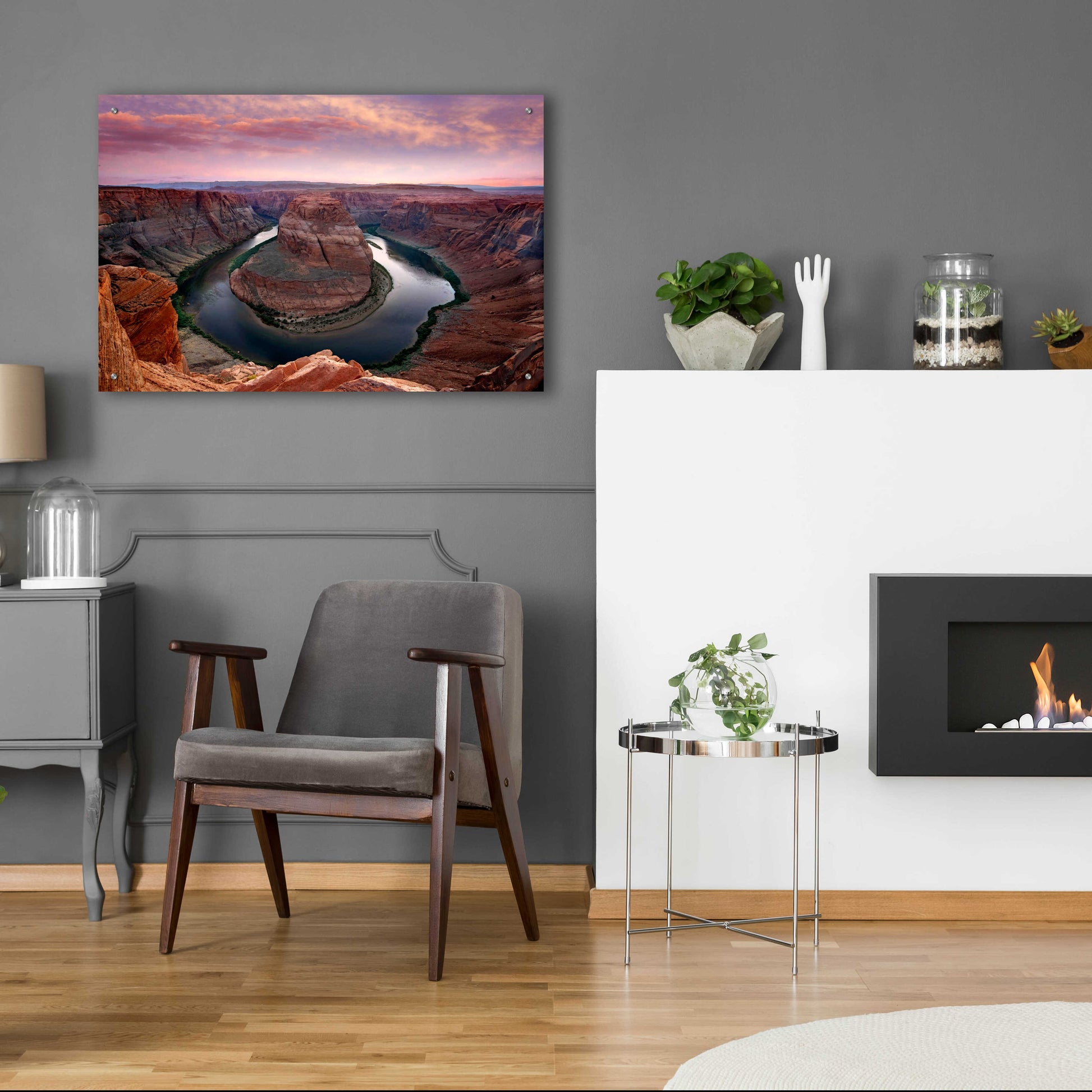 Epic Art 'Horseshoe Bend Dusk' by Mike Jones, Acrylic Glass Wall Art,36x24