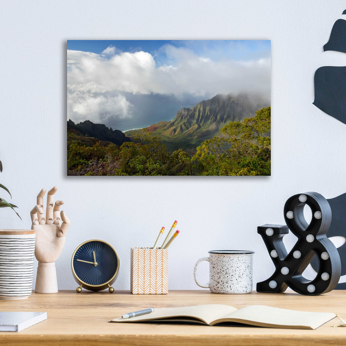 Epic Art 'Kauai Kalalou Canyon' by Mike Jones, Acrylic Glass Wall Art,16x12