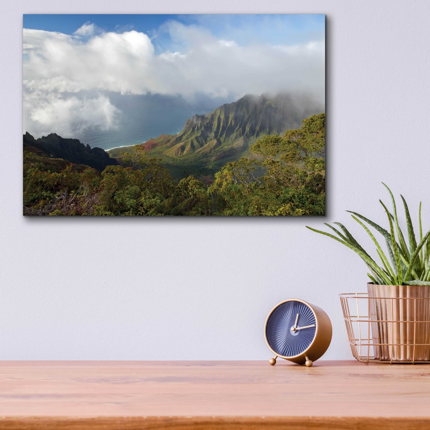 Epic Art 'Kauai Kalalou Canyon' by Mike Jones, Acrylic Glass Wall Art,16x12