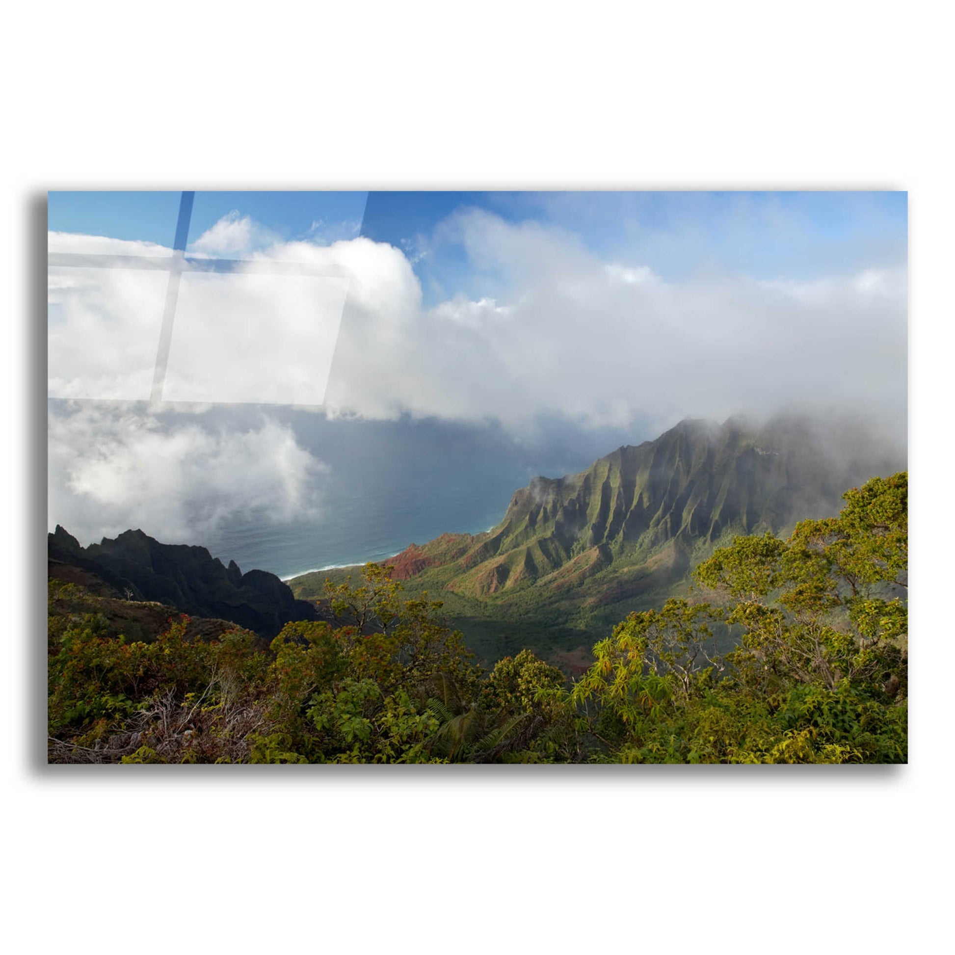 Epic Art 'Kauai Kalalou Canyon' by Mike Jones, Acrylic Glass Wall Art,16x12