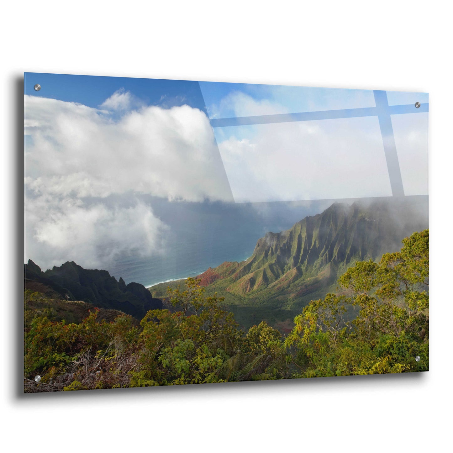 Epic Art 'Kauai Kalalou Canyon' by Mike Jones, Acrylic Glass Wall Art,36x24