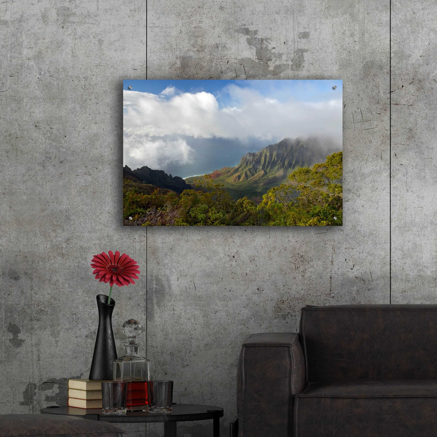 Epic Art 'Kauai Kalalou Canyon' by Mike Jones, Acrylic Glass Wall Art,36x24