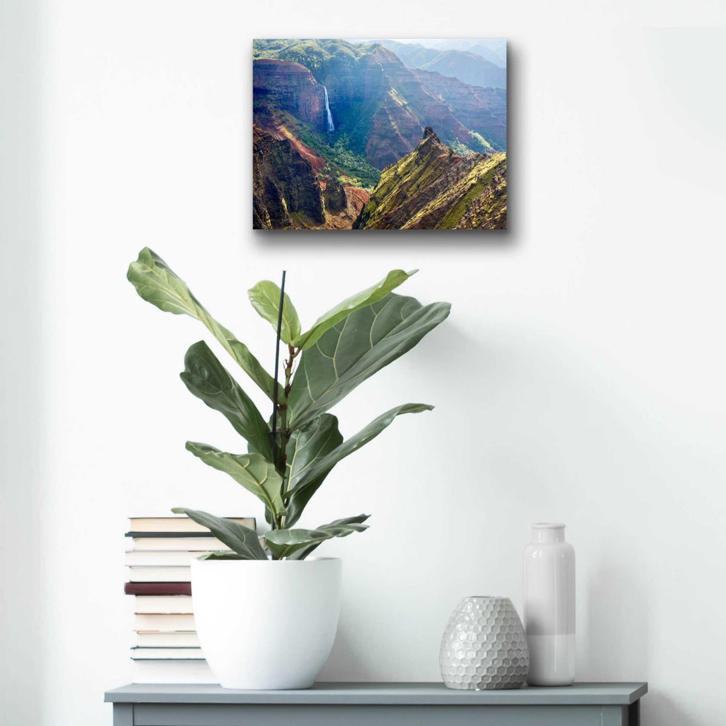 Epic Art 'Kauai Waimea Canyon Waipoo Falls' by Mike Jones, Acrylic Glass Wall Art,16x12