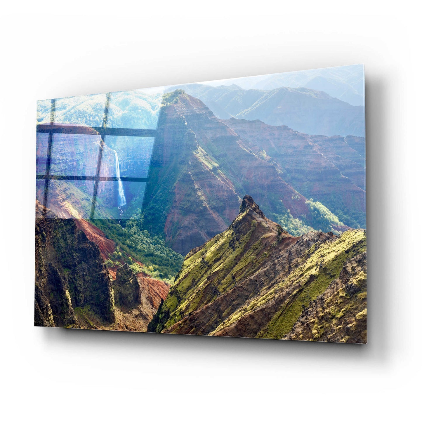 Epic Art 'Kauai Waimea Canyon Waipoo Falls' by Mike Jones, Acrylic Glass Wall Art,24x16