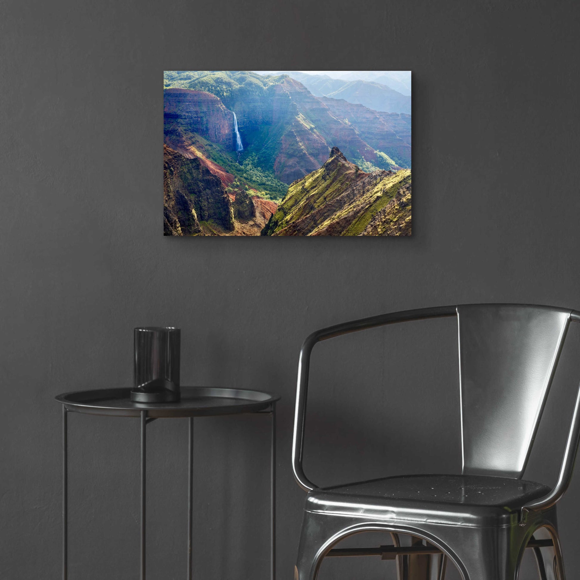 Epic Art 'Kauai Waimea Canyon Waipoo Falls' by Mike Jones, Acrylic Glass Wall Art,24x16