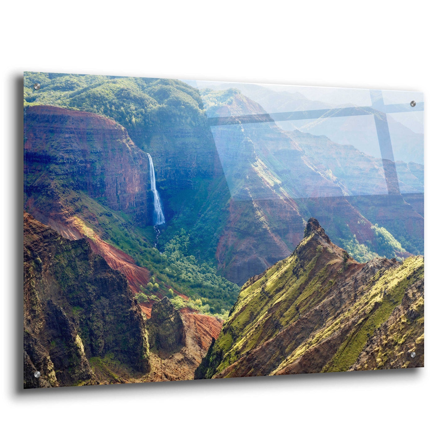 Epic Art 'Kauai Waimea Canyon Waipoo Falls' by Mike Jones, Acrylic Glass Wall Art,36x24