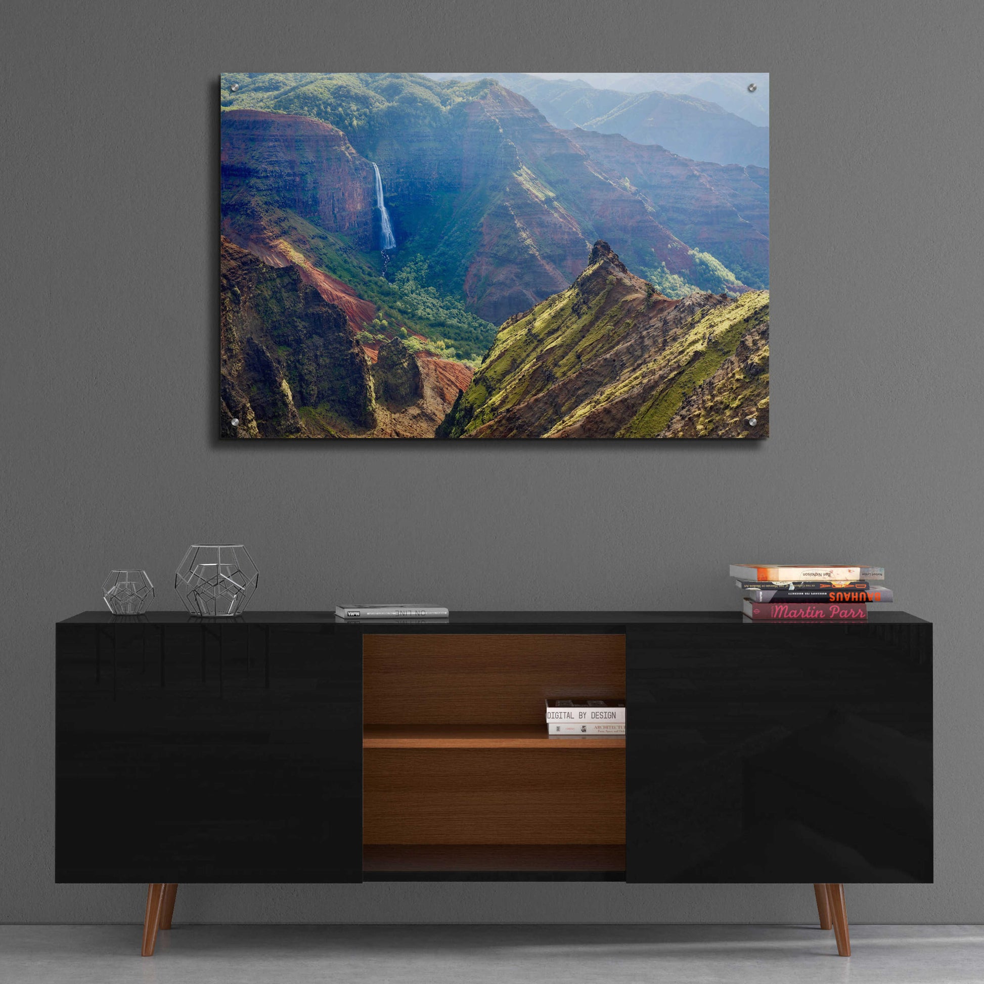 Epic Art 'Kauai Waimea Canyon Waipoo Falls' by Mike Jones, Acrylic Glass Wall Art,36x24