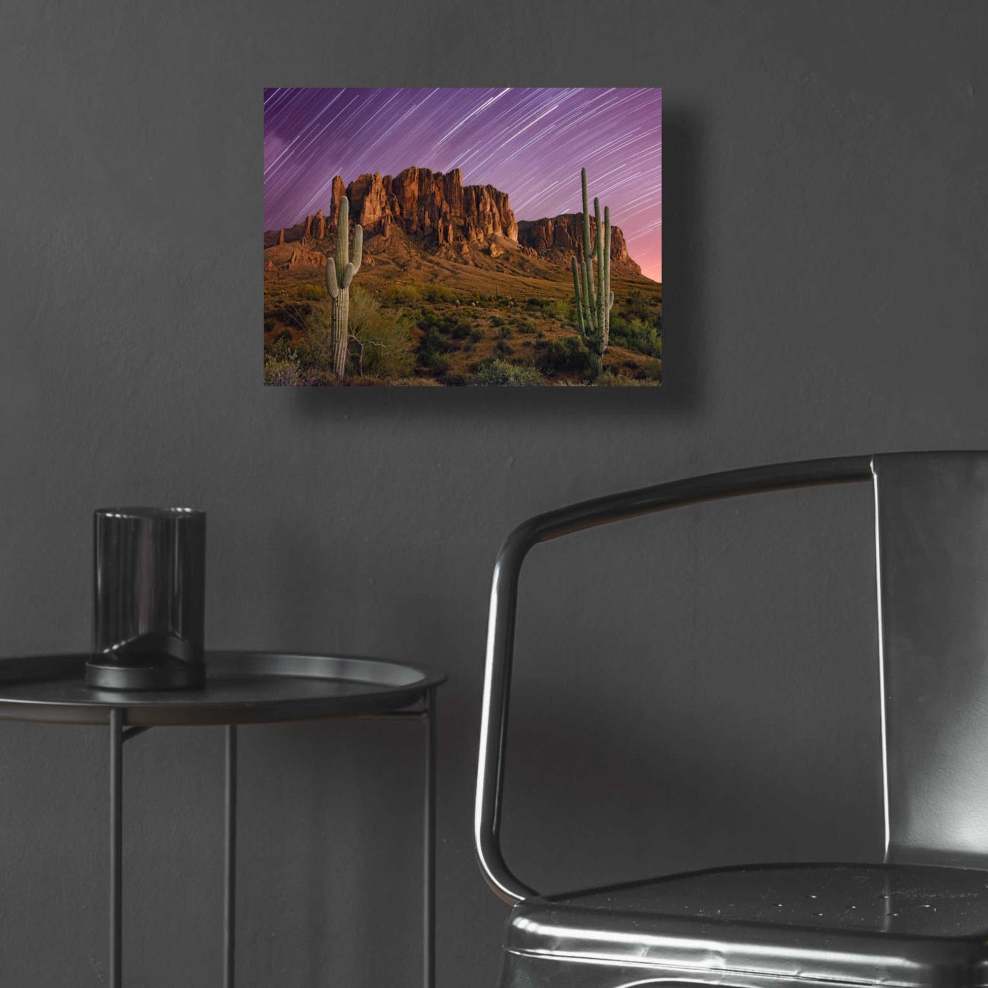 Epic Art 'Lost Dutchman Star Trails' by Mike Jones, Acrylic Glass Wall Art,16x12