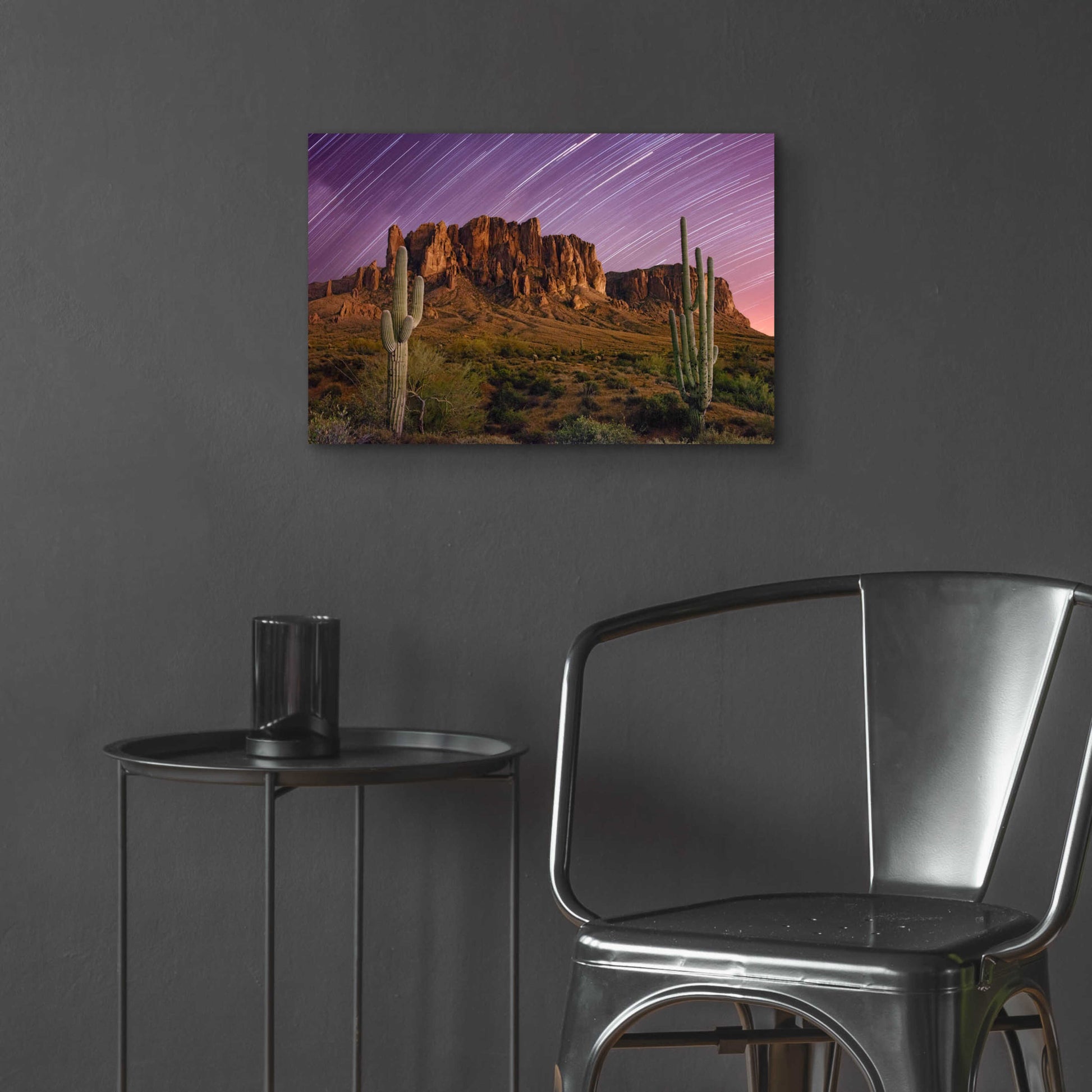 Epic Art 'Lost Dutchman Star Trails' by Mike Jones, Acrylic Glass Wall Art,24x16