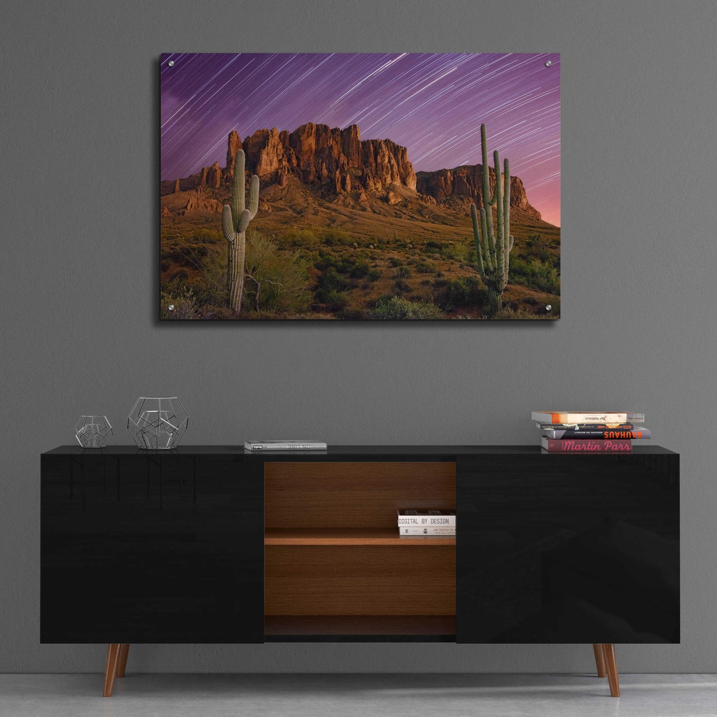 Epic Art 'Lost Dutchman Star Trails' by Mike Jones, Acrylic Glass Wall Art,36x24