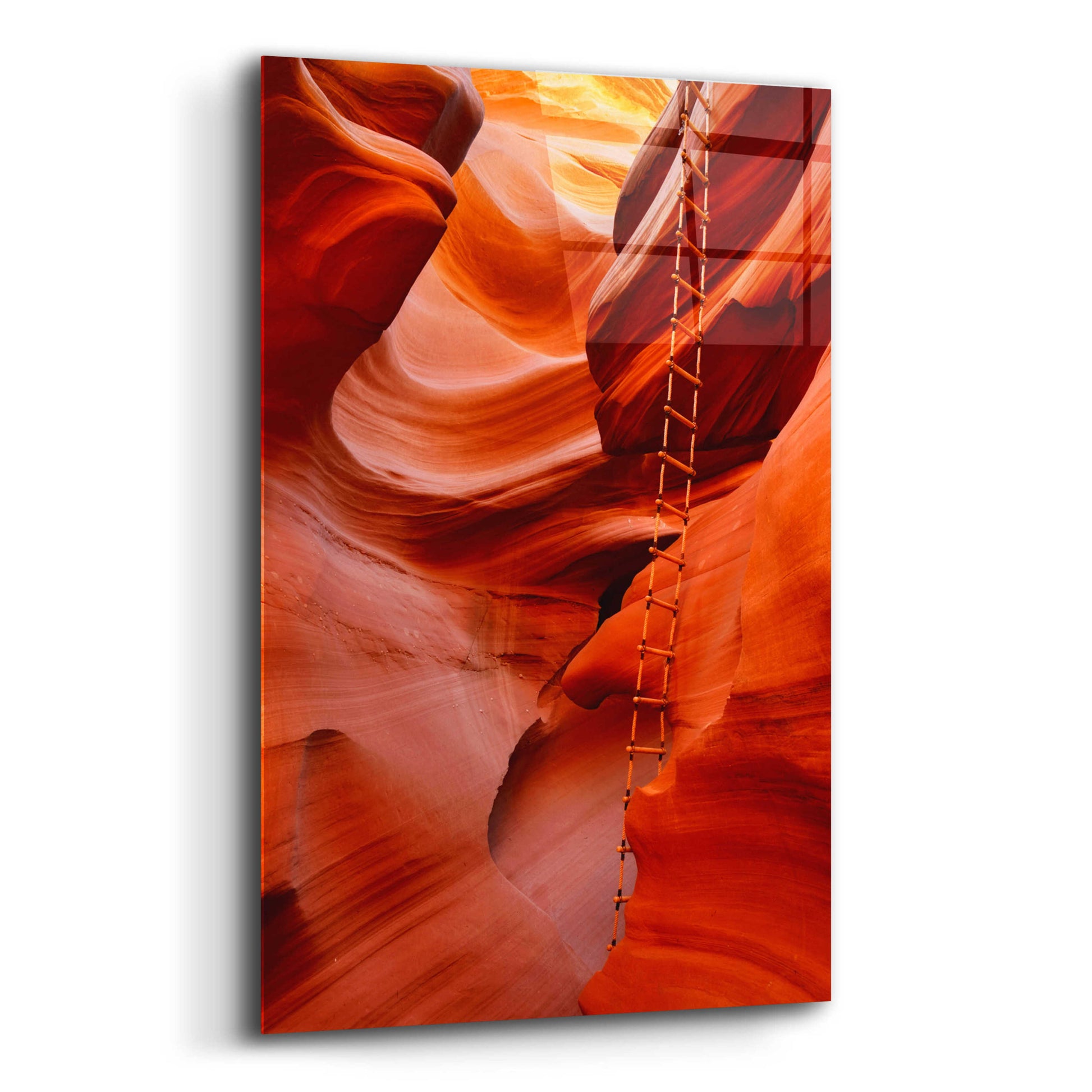 Epic Art 'Lower Antelope Canyon Ladder' by Mike Jones, Acrylic Glass Wall Art,12x16