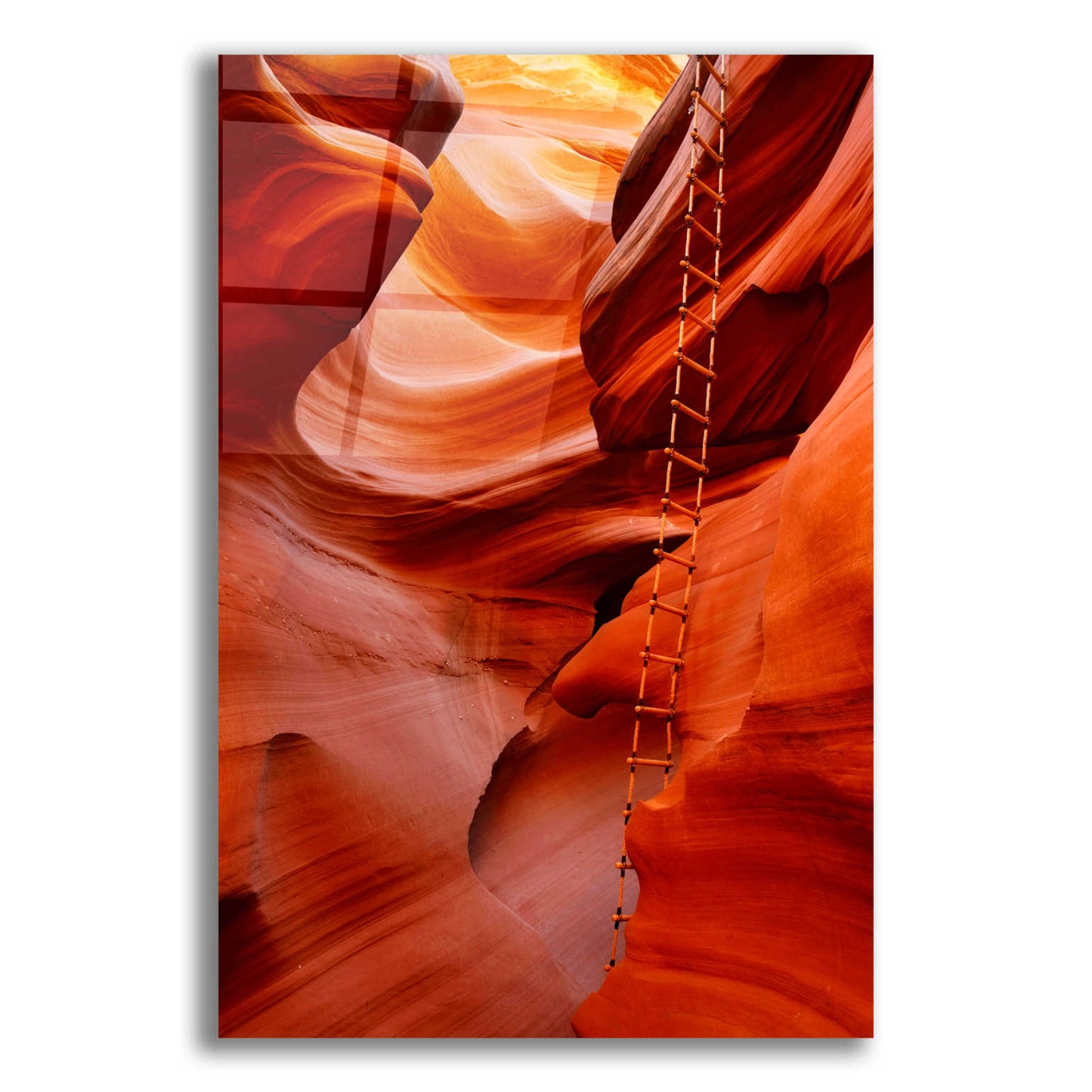 Epic Art 'Lower Antelope Canyon Ladder' by Mike Jones, Acrylic Glass Wall Art,12x16