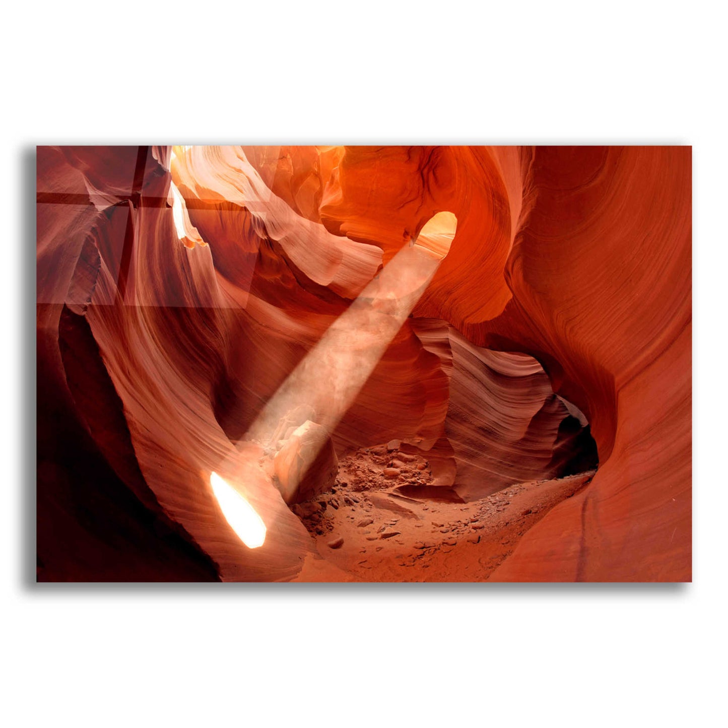 Epic Art 'Lower Antelope Light Beam' by Mike Jones, Acrylic Glass Wall Art,16x12