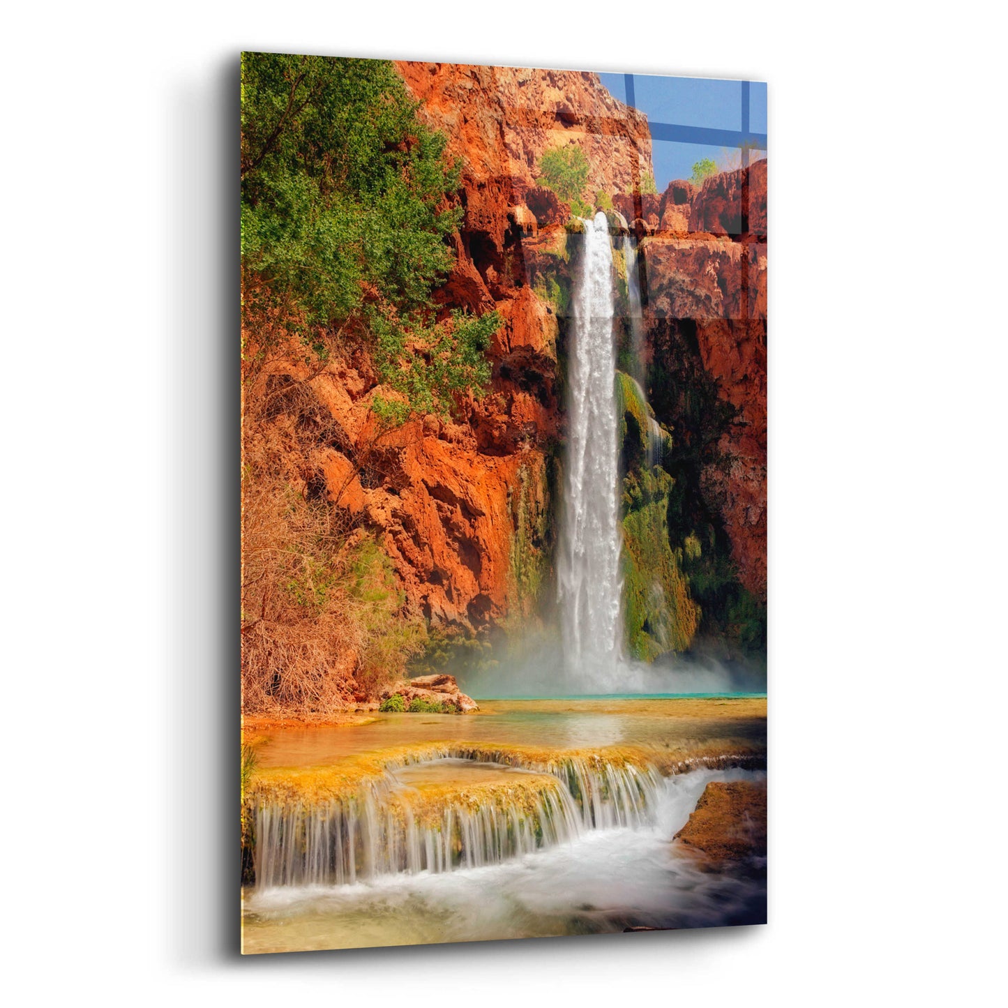 Epic Art 'Mooney Falls' by Mike Jones, Acrylic Glass Wall Art,12x16