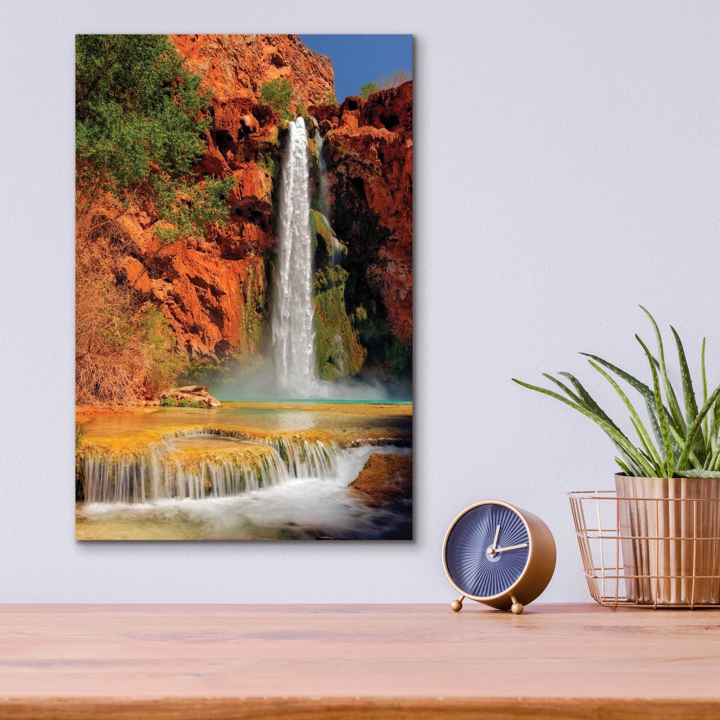 Epic Art 'Mooney Falls' by Mike Jones, Acrylic Glass Wall Art,12x16