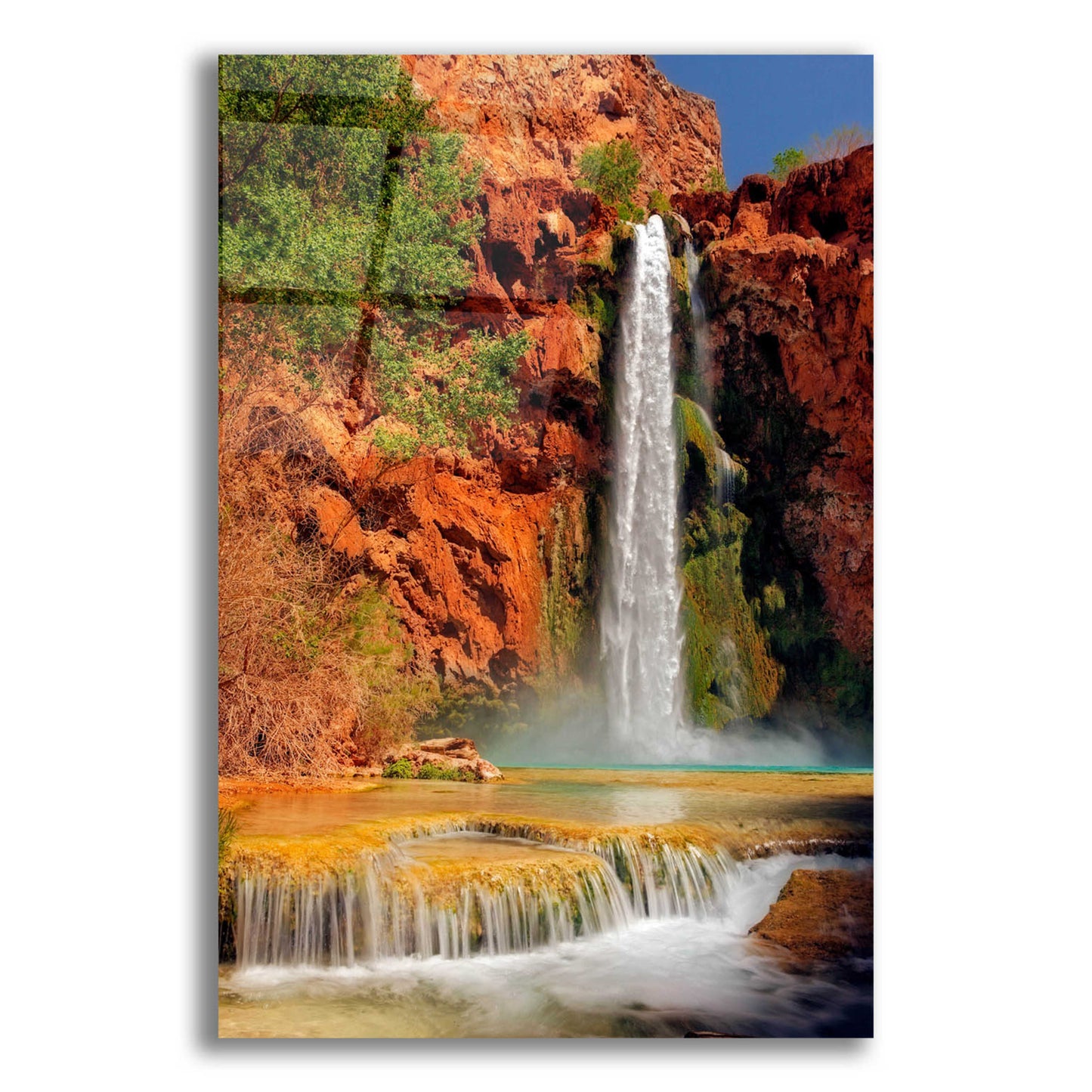 Epic Art 'Mooney Falls' by Mike Jones, Acrylic Glass Wall Art,12x16