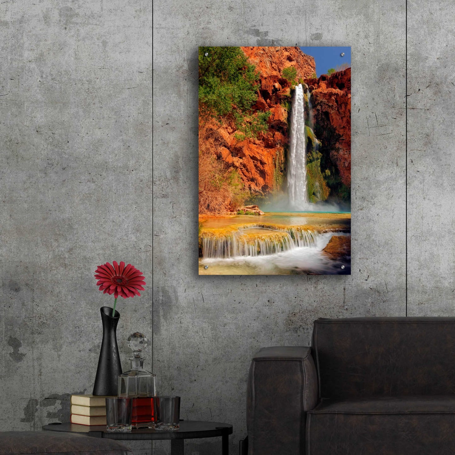 Epic Art 'Mooney Falls' by Mike Jones, Acrylic Glass Wall Art,24x36