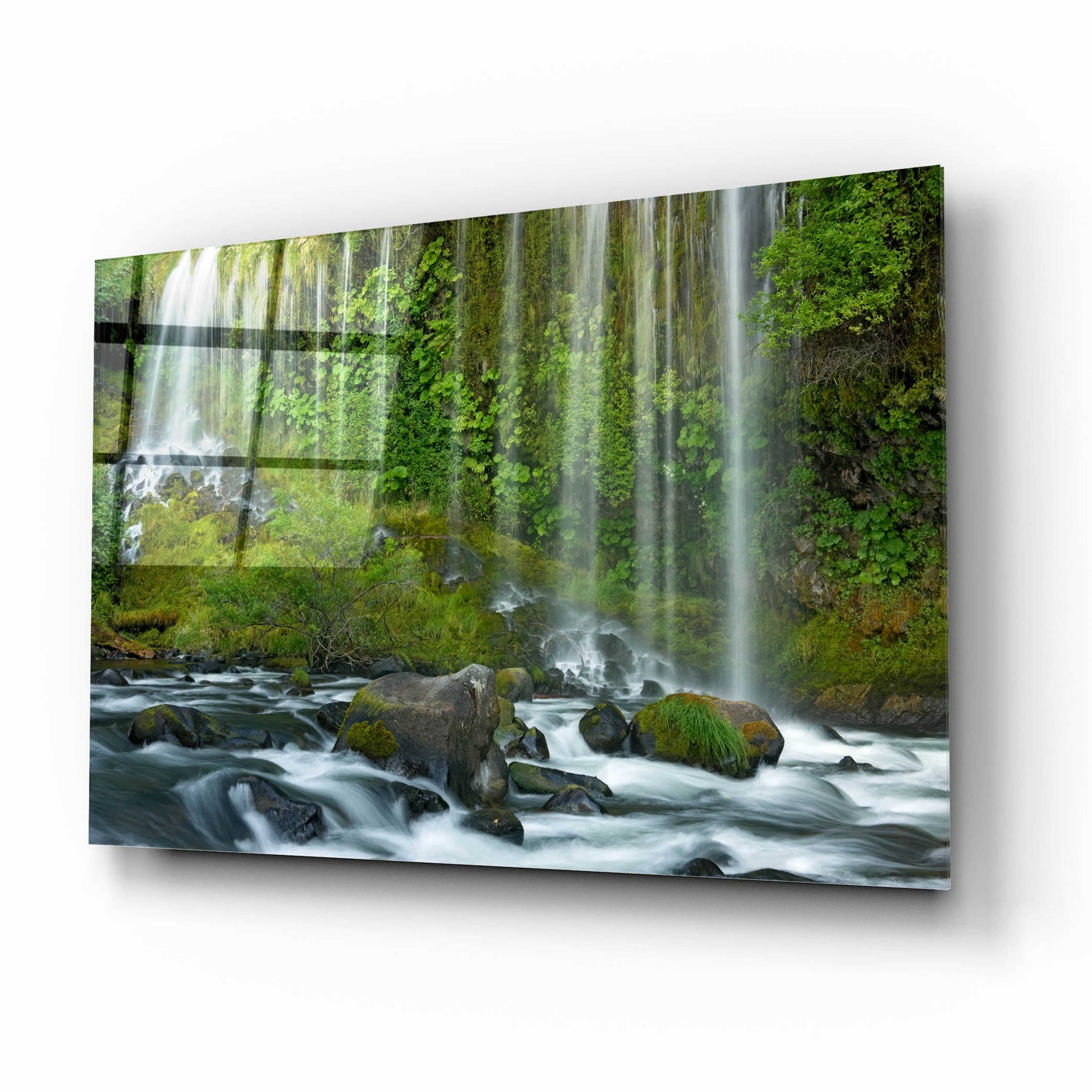 Epic Art 'Mossbrae Falls' by Mike Jones, Acrylic Glass Wall Art,16x12