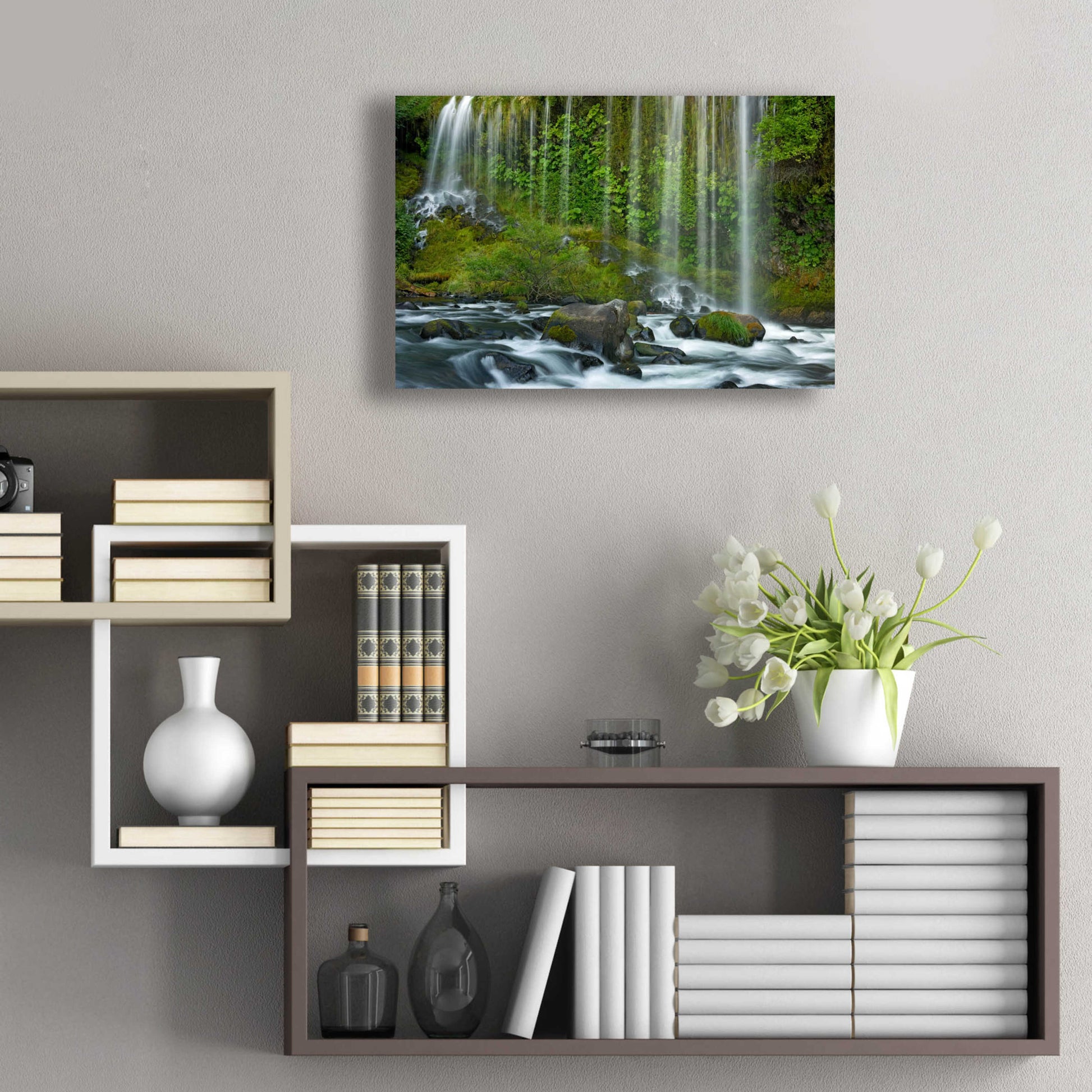 Epic Art 'Mossbrae Falls' by Mike Jones, Acrylic Glass Wall Art,24x16