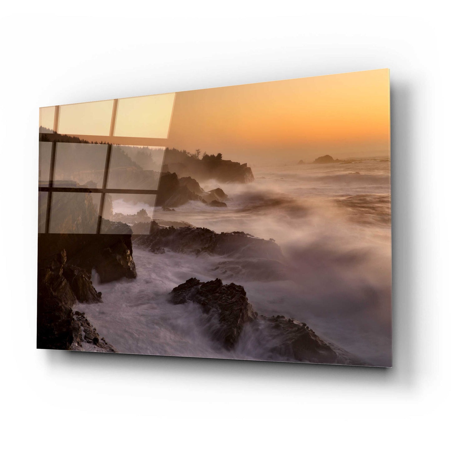 Epic Art 'Oregon Shore Acres SP Dusk' by Mike Jones, Acrylic Glass Wall Art,24x16