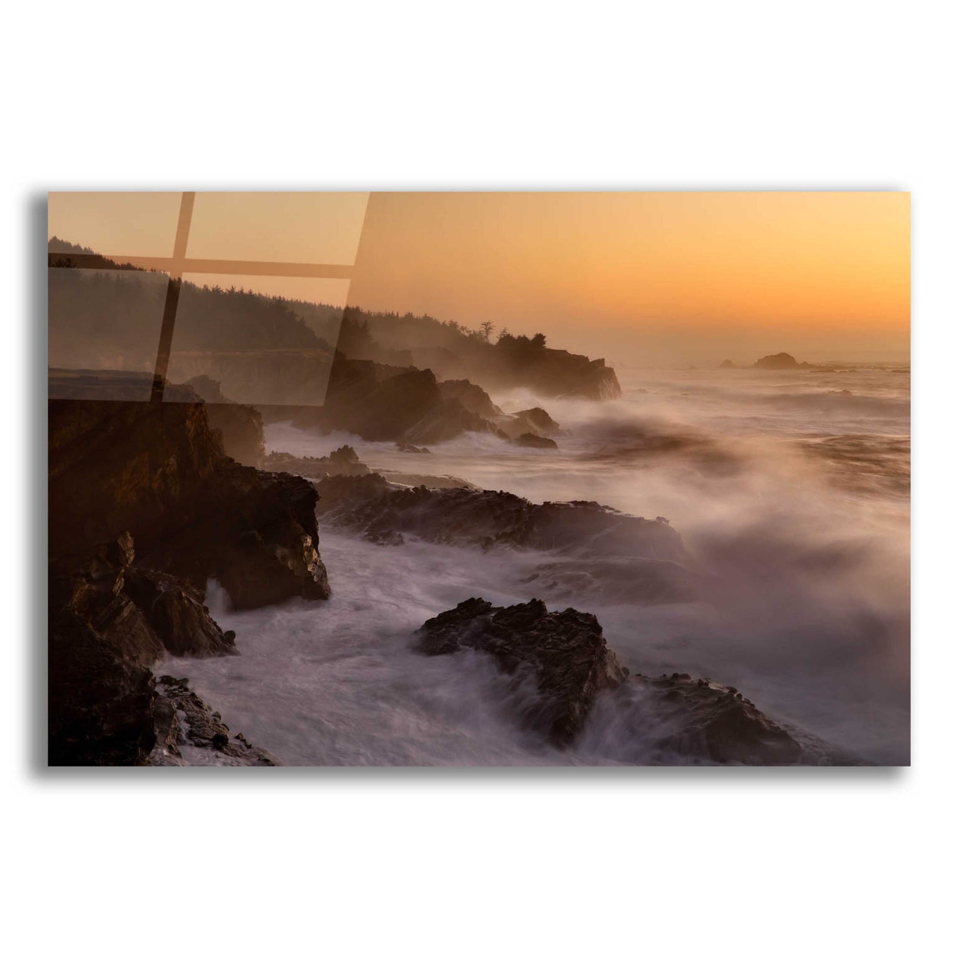 Epic Art 'Oregon Shore Acres SP Dusk' by Mike Jones, Acrylic Glass Wall Art,24x16