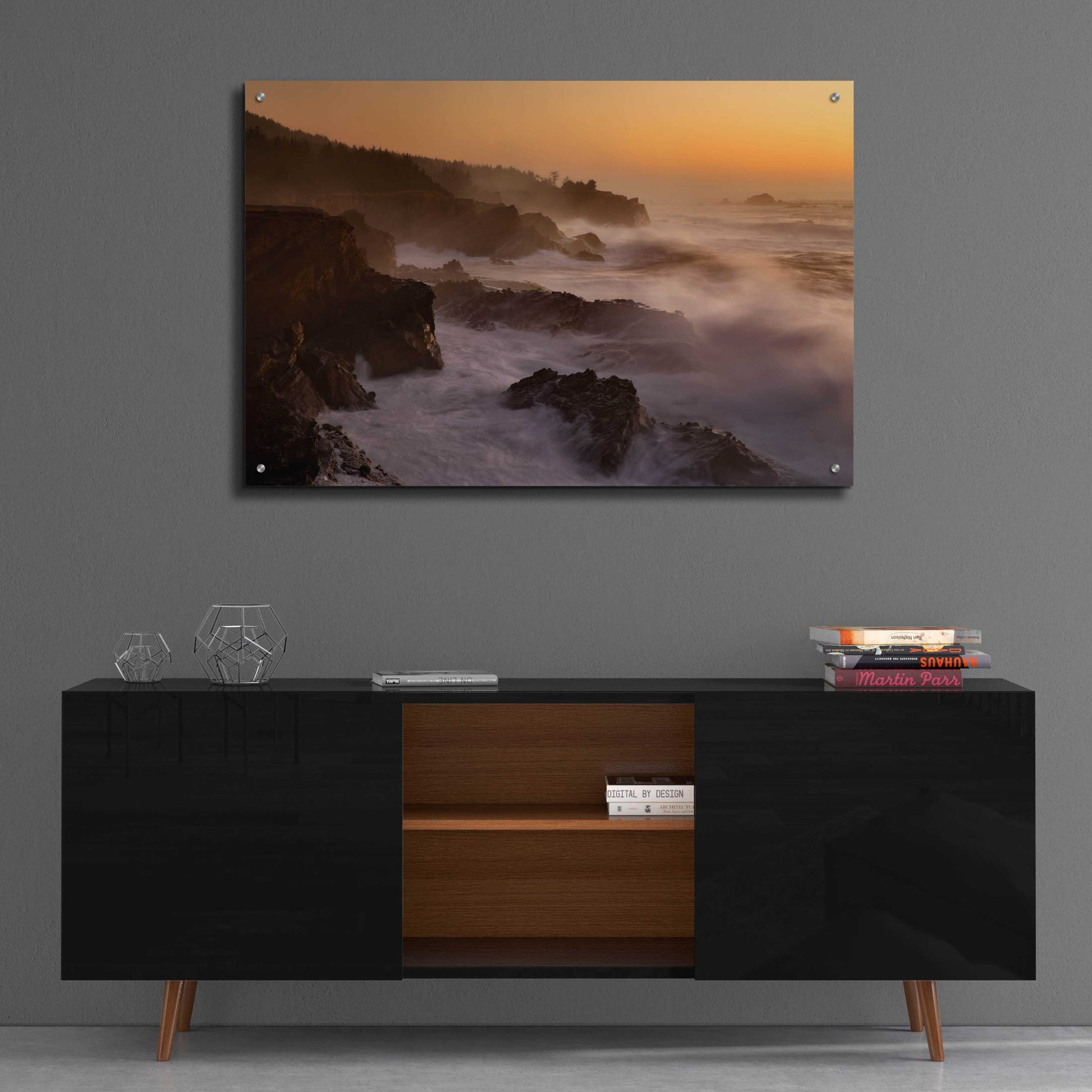 Epic Art 'Oregon Shore Acres SP Dusk' by Mike Jones, Acrylic Glass Wall Art,36x24