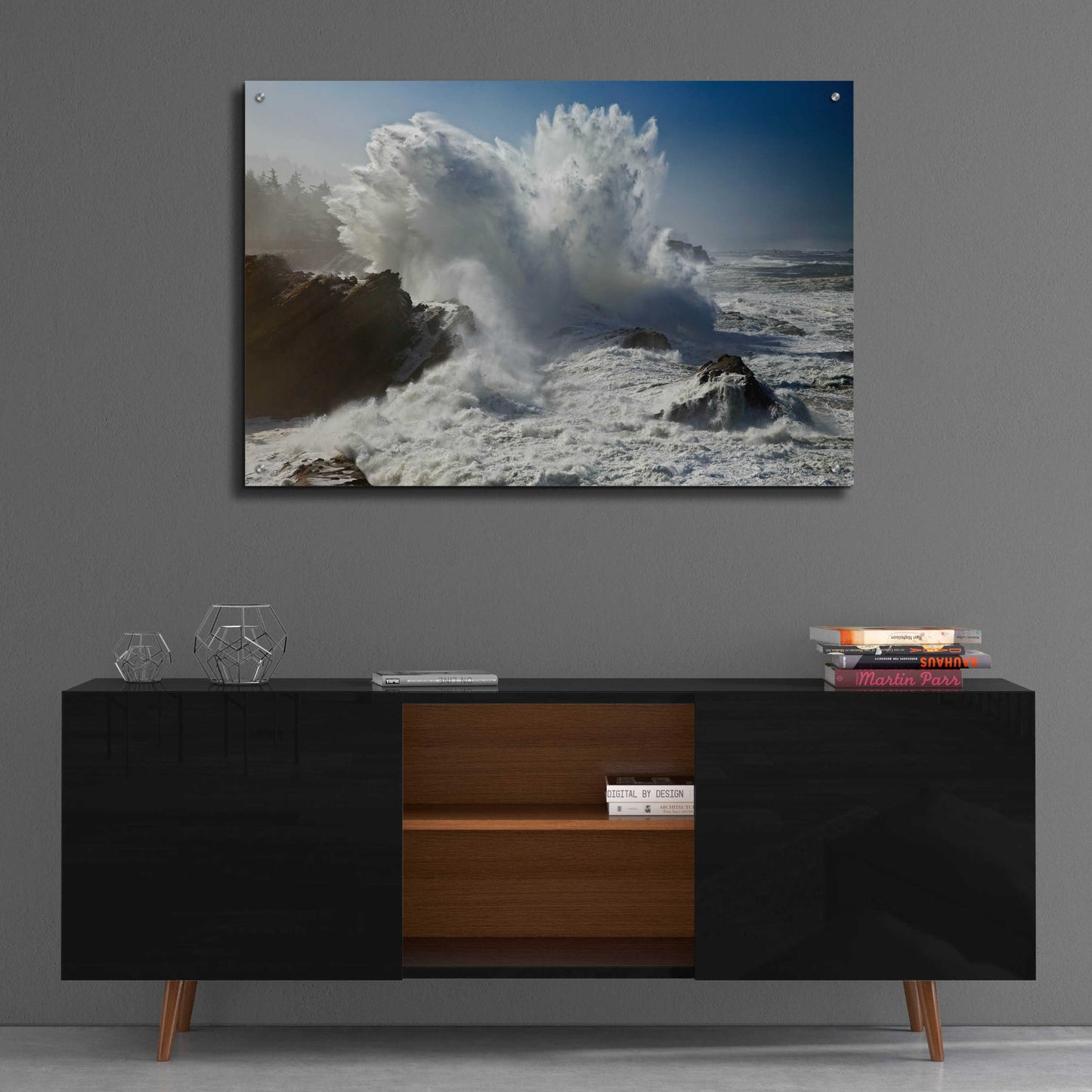 Epic Art 'Oregon Shore Acres SP Wave' by Mike Jones, Acrylic Glass Wall Art,36x24