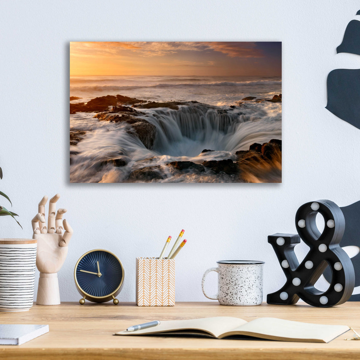 Epic Art 'Oregon Thor's Well' by Mike Jones, Acrylic Glass Wall Art,16x12